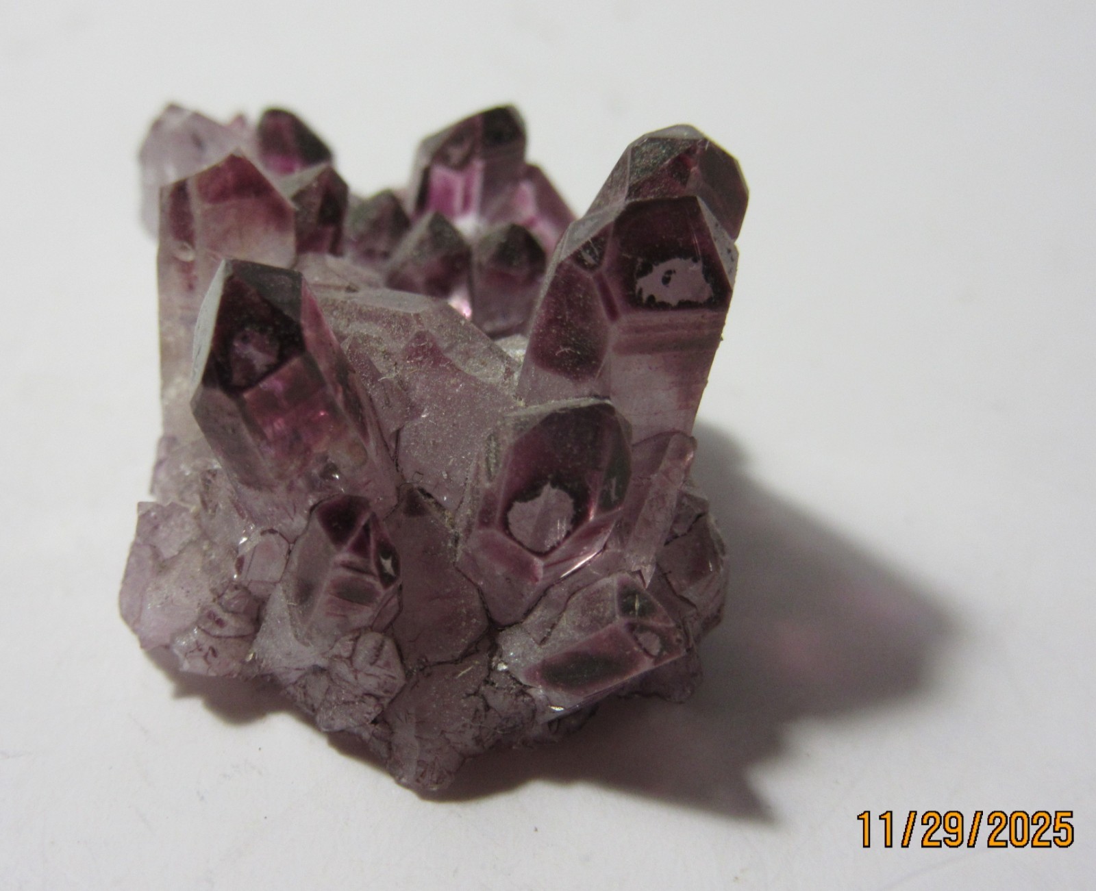 Rare Raspberry Aura Quartz 1 1/8 Inch Cluster Collectible RAQCC-7