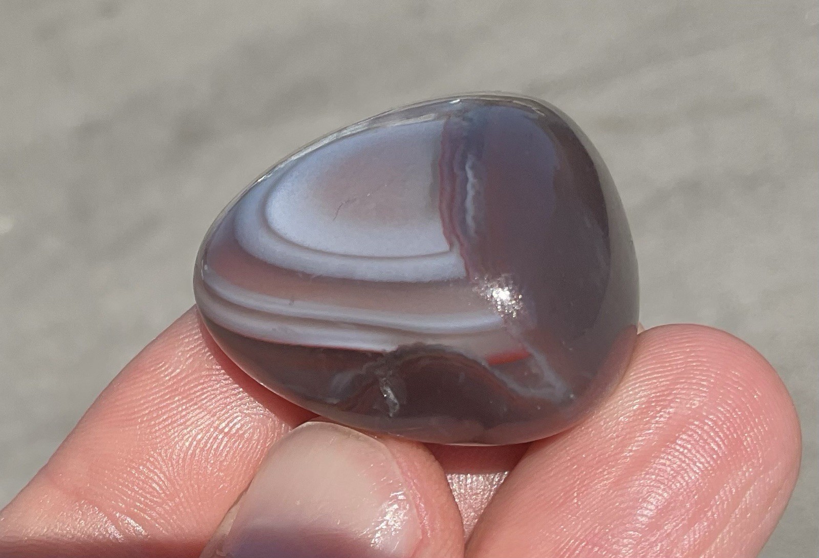 36g Polished Mozambique Agate Palmstone Worry Stone Exceptional! A++