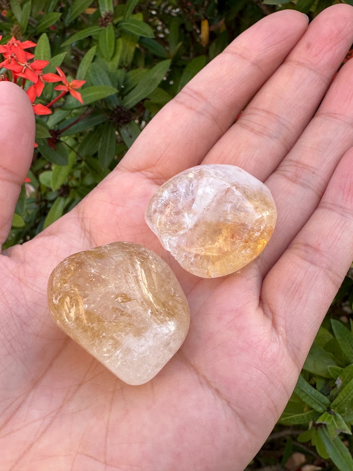 Grade A++ Citrine Pebble, 1.25-2 Inch Large Tumbled Citrine Stones,Wholesale Lot