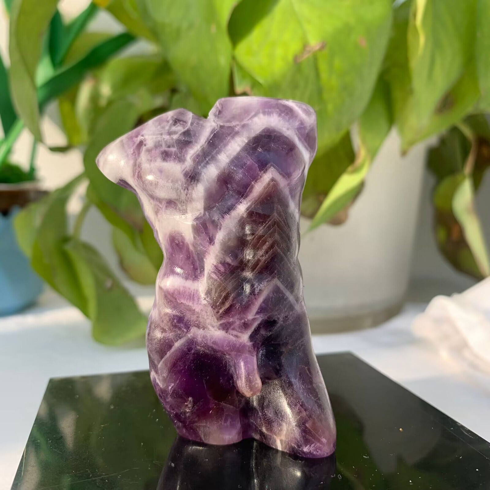 133g Dream Amethyst Male Body Model Carving Quartz Crystal Specimen Collection
