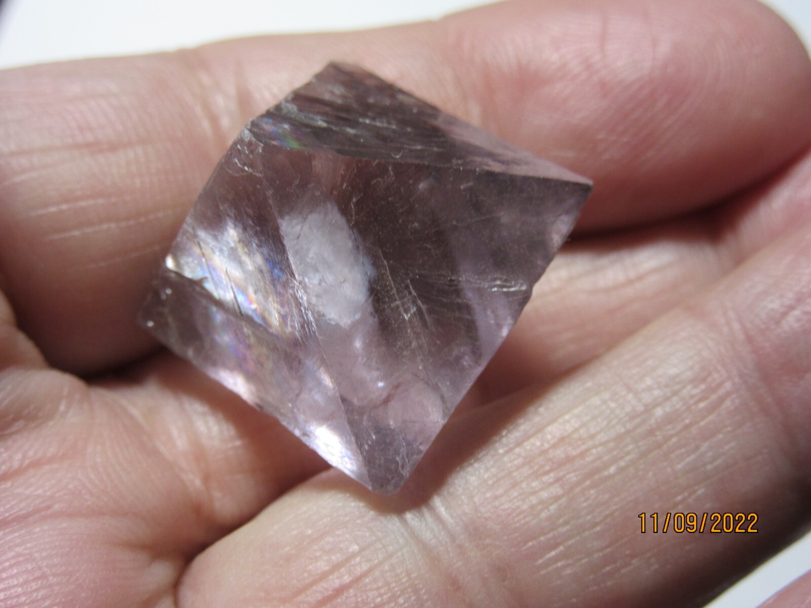 Purple Fluorite Octahedron 1 1/8 Inch Crystal Collectible Reiki **New** FOPL-1