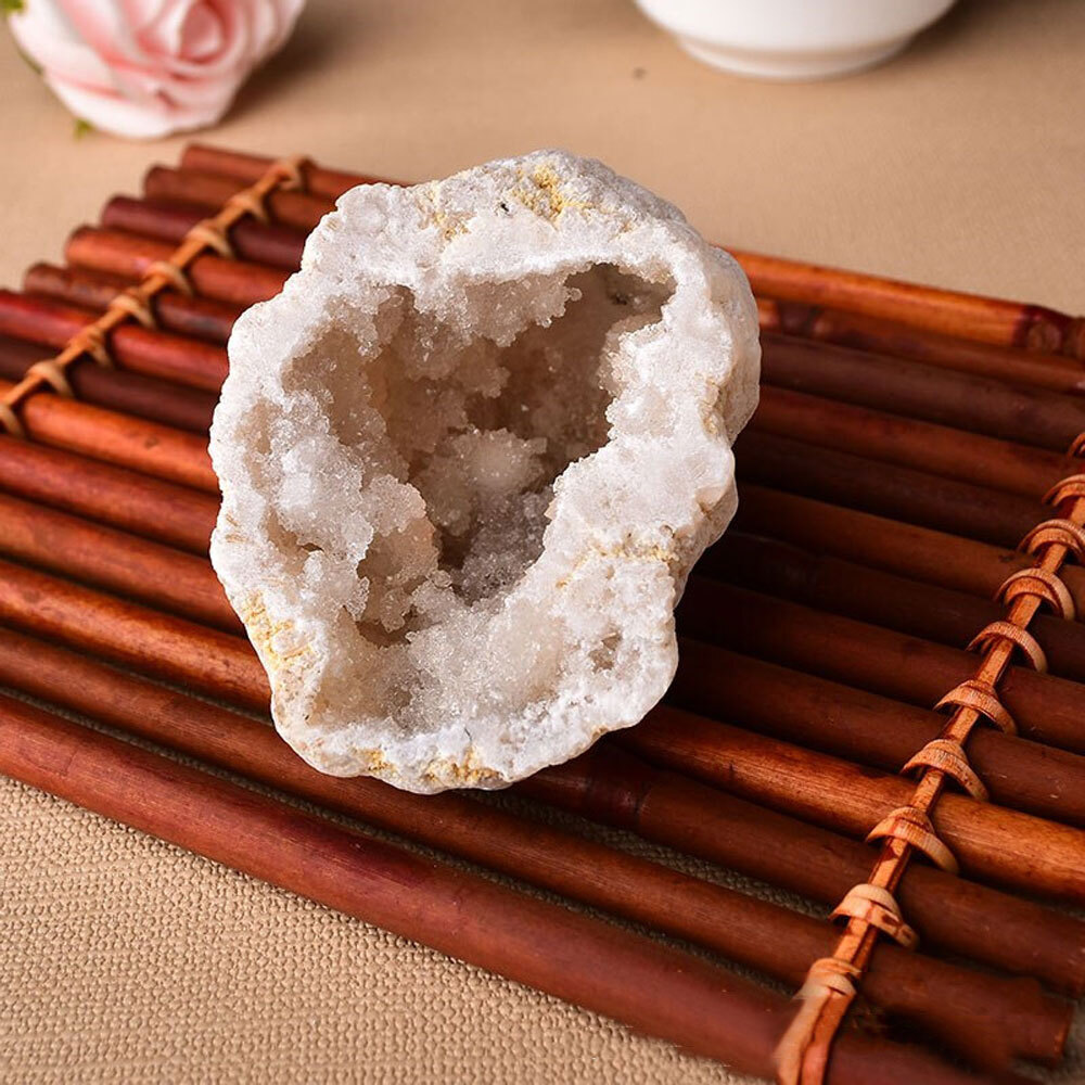 1pc Quartz Crystal Cornucopia Natural Agate Geode Healing Stone Mineral Specimen