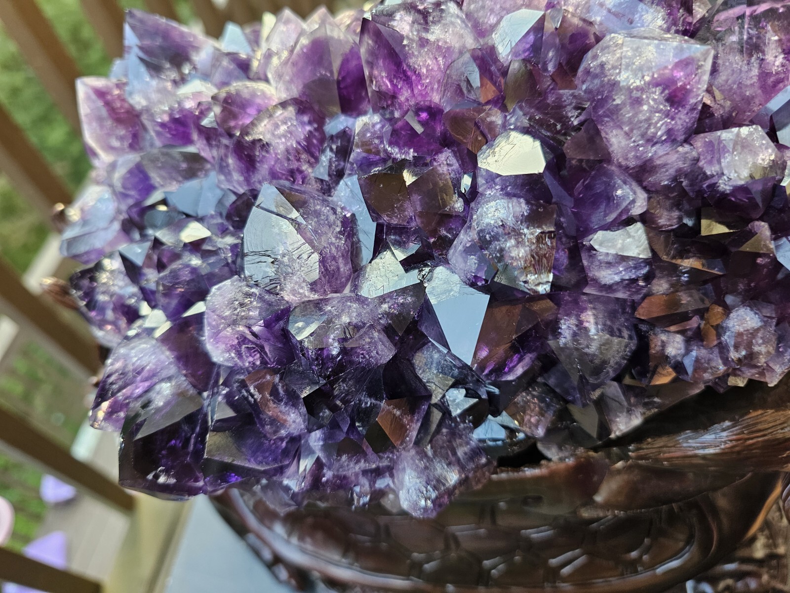 Rare Feng Shui Dragon Turtle with Large Amethyst Cluster