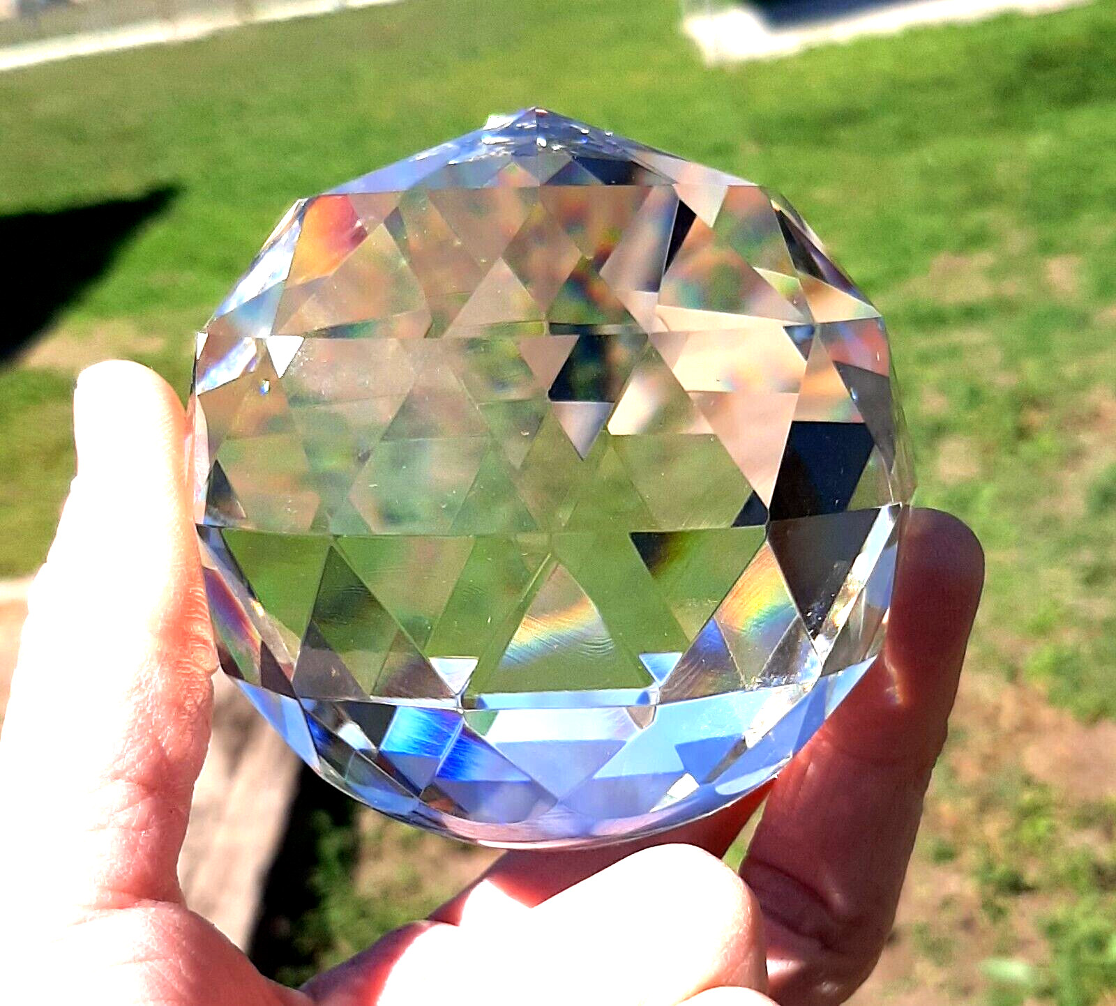 3 Clear Cut Crystal Ball Set/50&60&80mm/K9 Faceted Gazing Ball From US