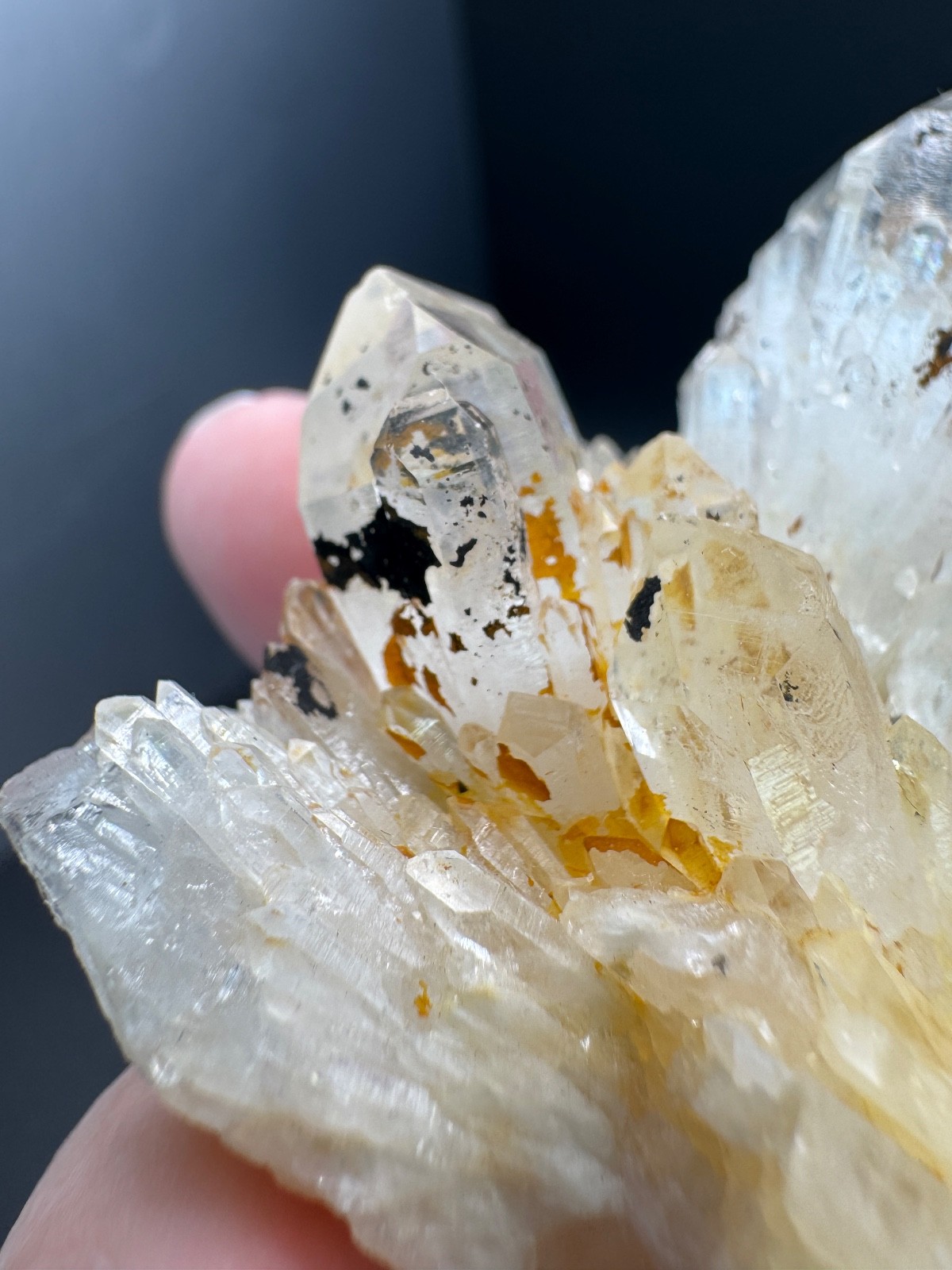 6069 Pineapple Quartz with Excellent Points and Clarity 74g Madagascar