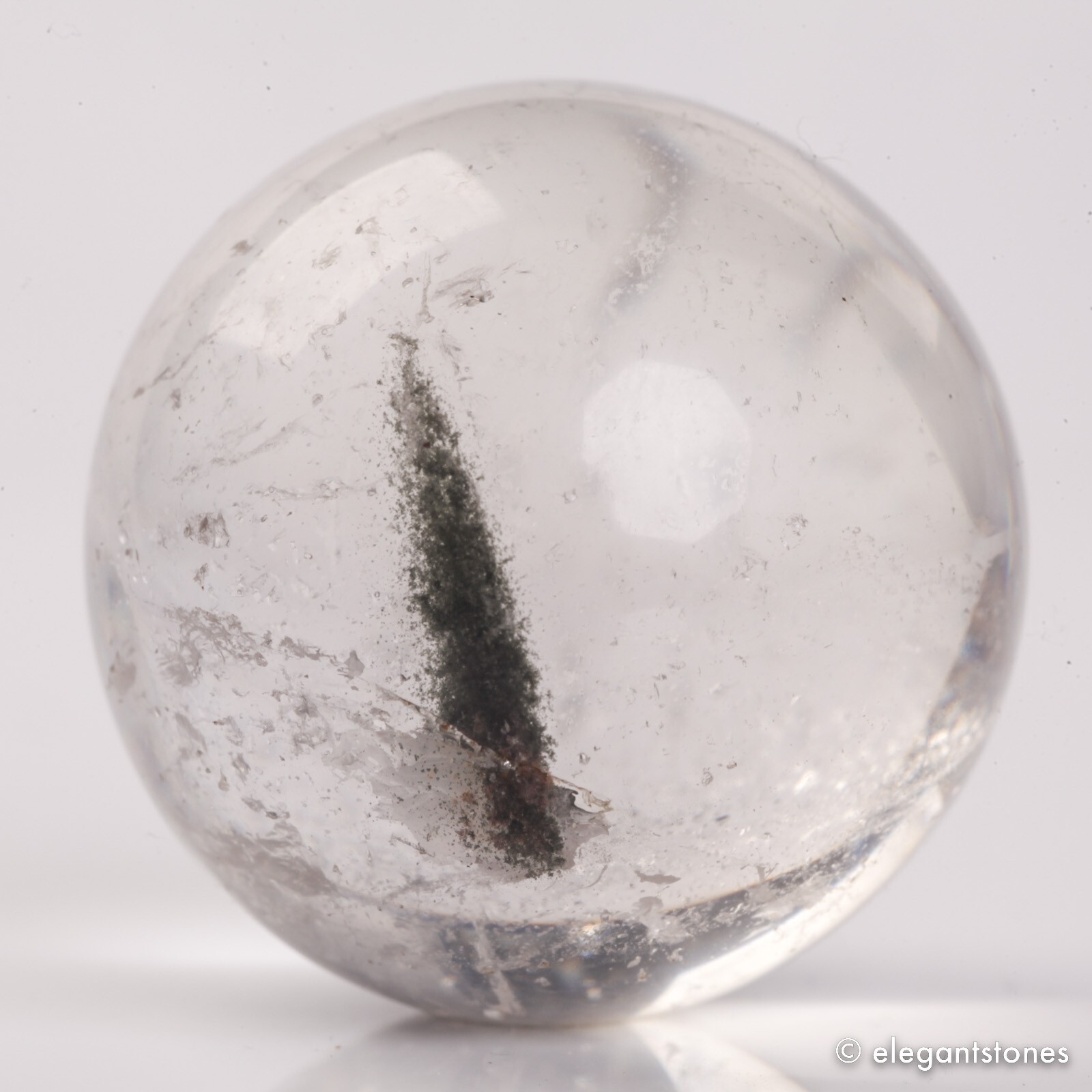 45g32mm Natural Garden/Phantom/Ghost/Lodolite Quartz Crystal Sphere Healing Ball