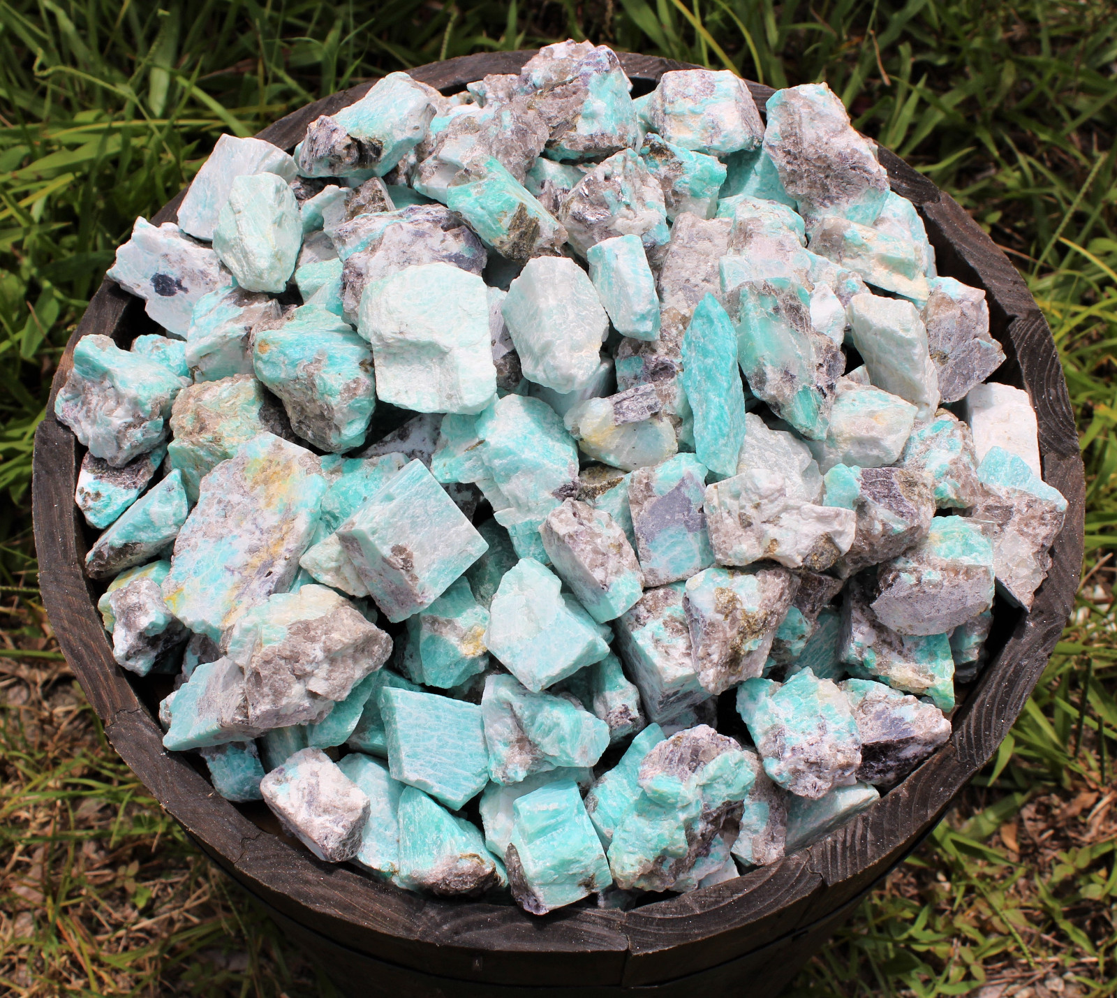 HUGE Wholesale 11 lb Lot Bulk Natural Rough Amazonite Crystal Healing Raw