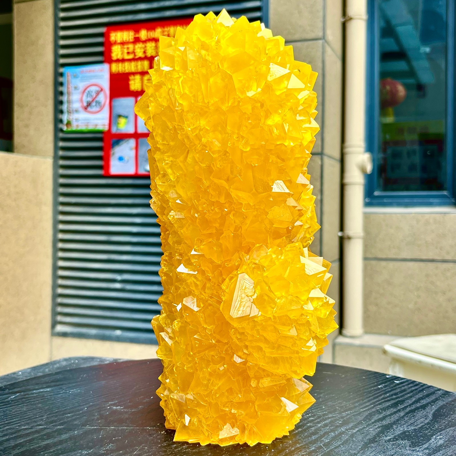 8.03LB Yellow Ghost Phantom Crystal Cluster Flower Raw Crystal Heal Quartz Decor