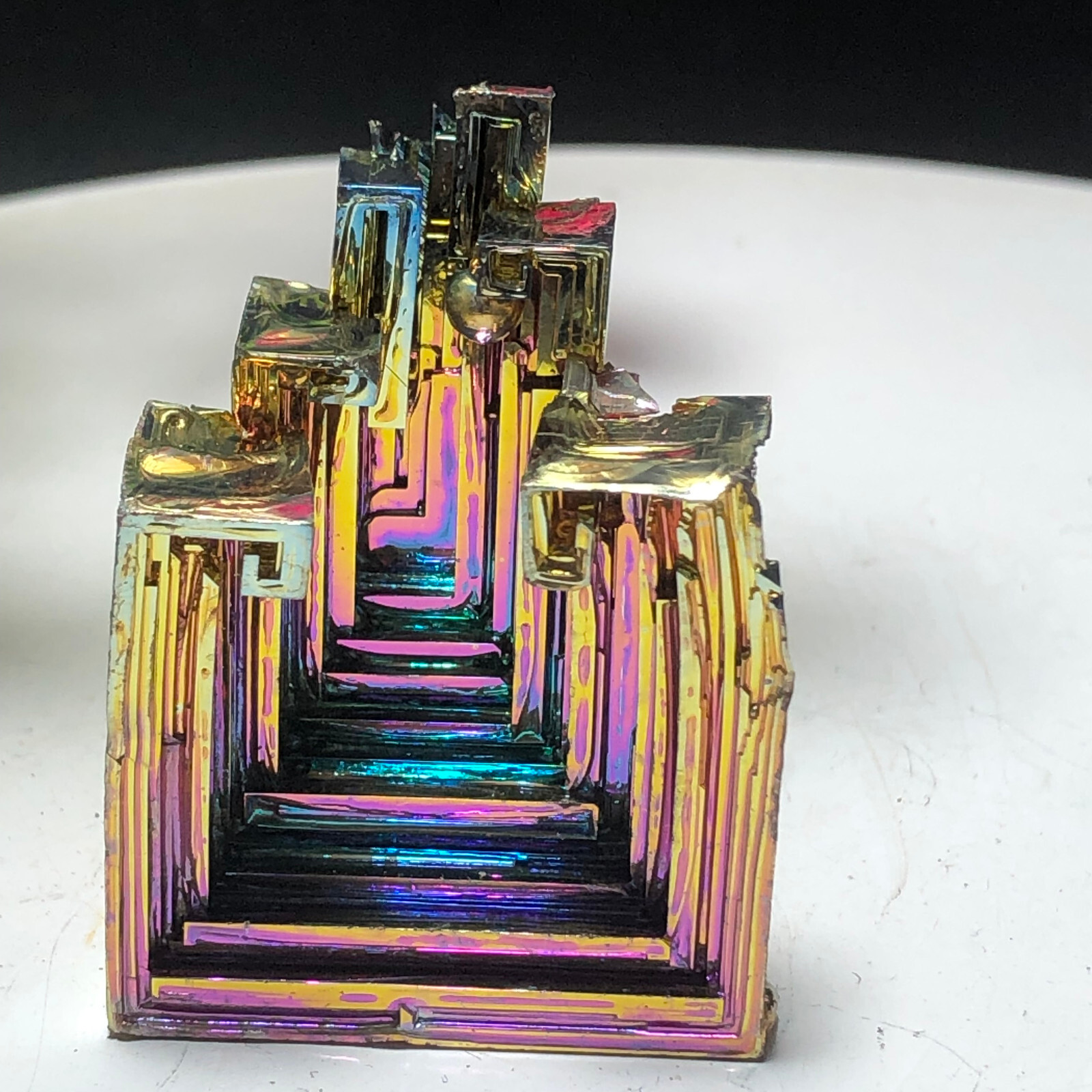 Natural Rainbow Aura Titanium Bismuth Specimen Mineral Gemstone Crystal Rock