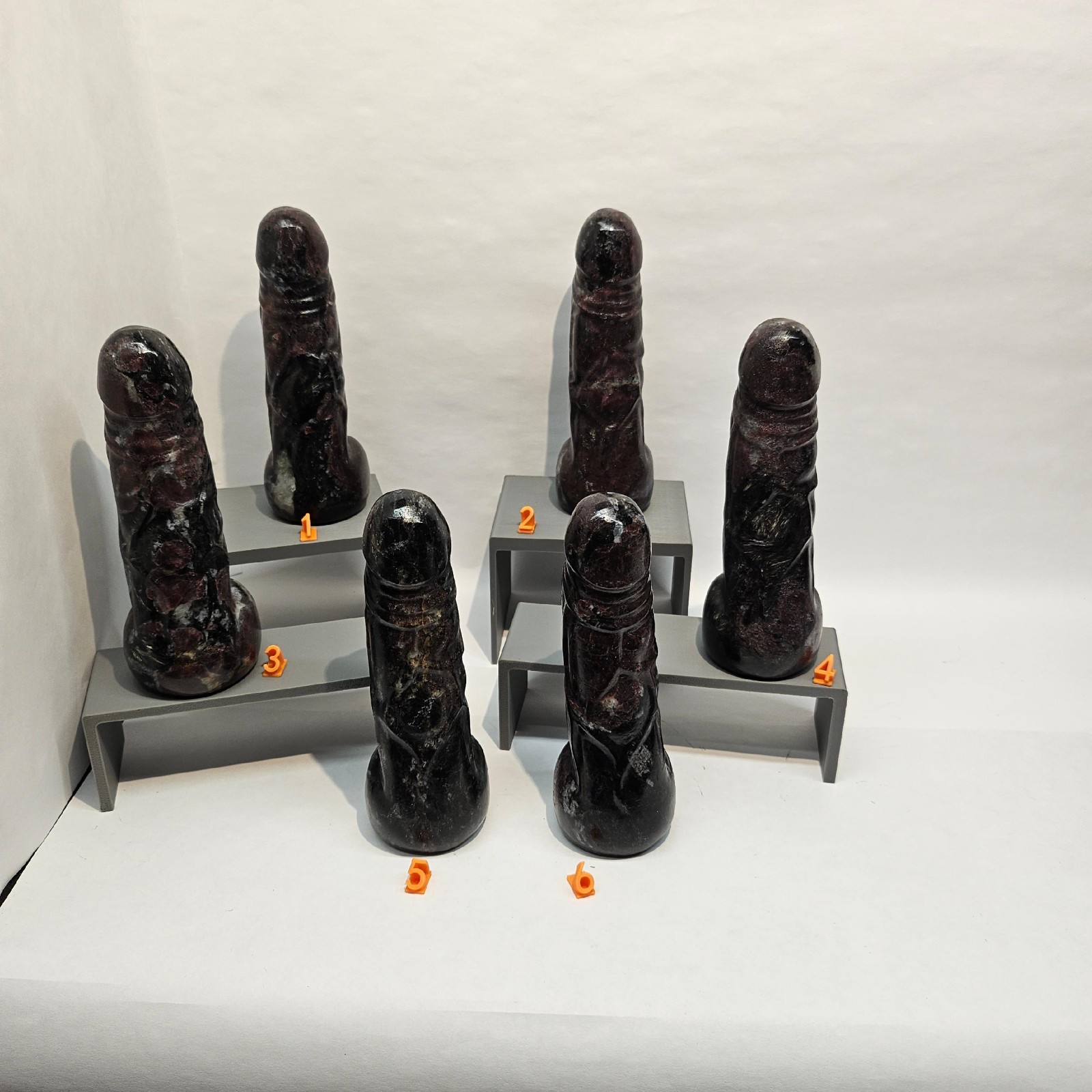 Garnet male penis Quartz Crystal Carved Reiki 6″ tall