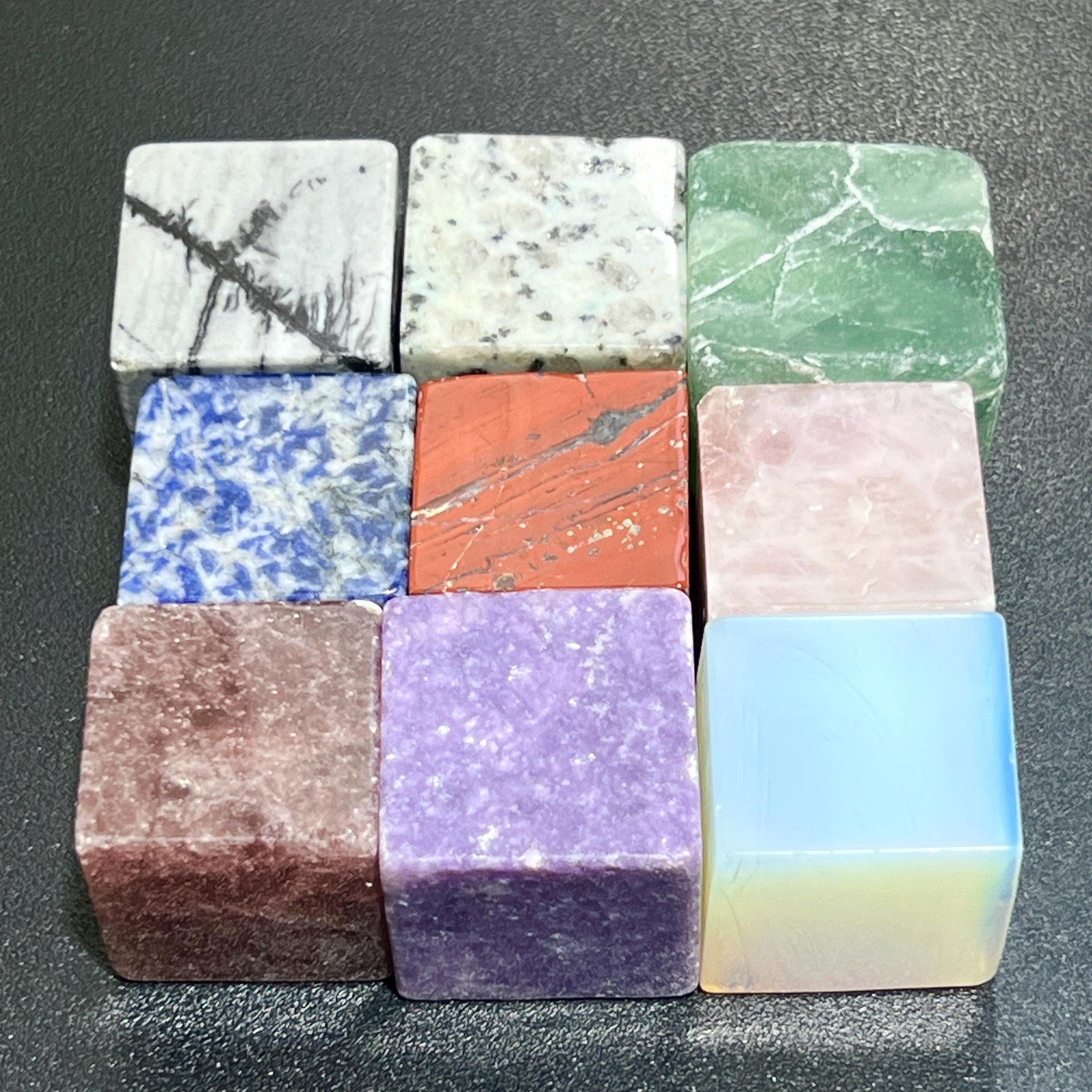 Assorted Mixed Crystal Mineral Cube Carvings Wholesale Gemstone Decor Supply