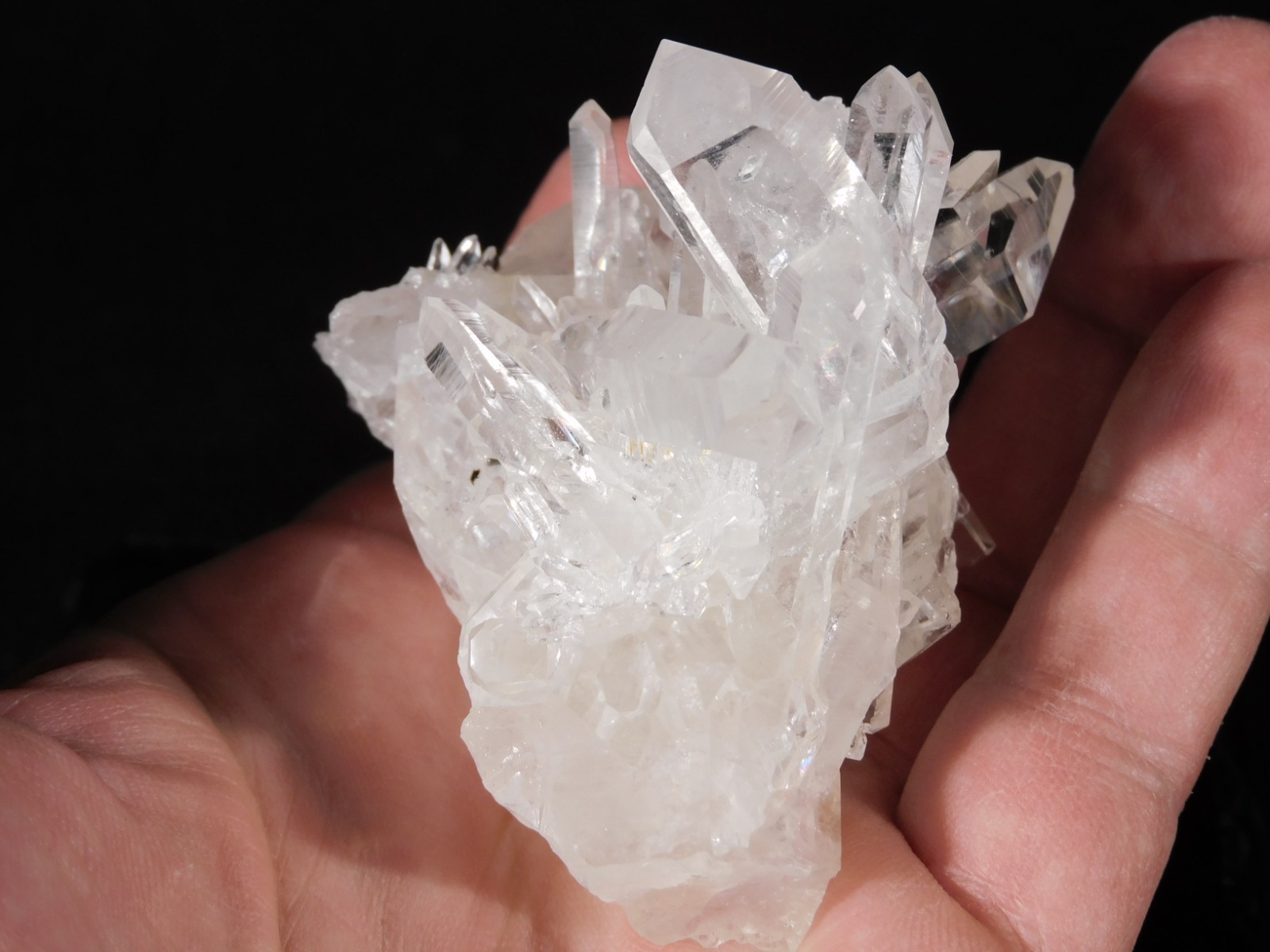 VERY TRANSLUCENT Quartz Crystal Cluster Collier Creek ARKANSAS 135gr