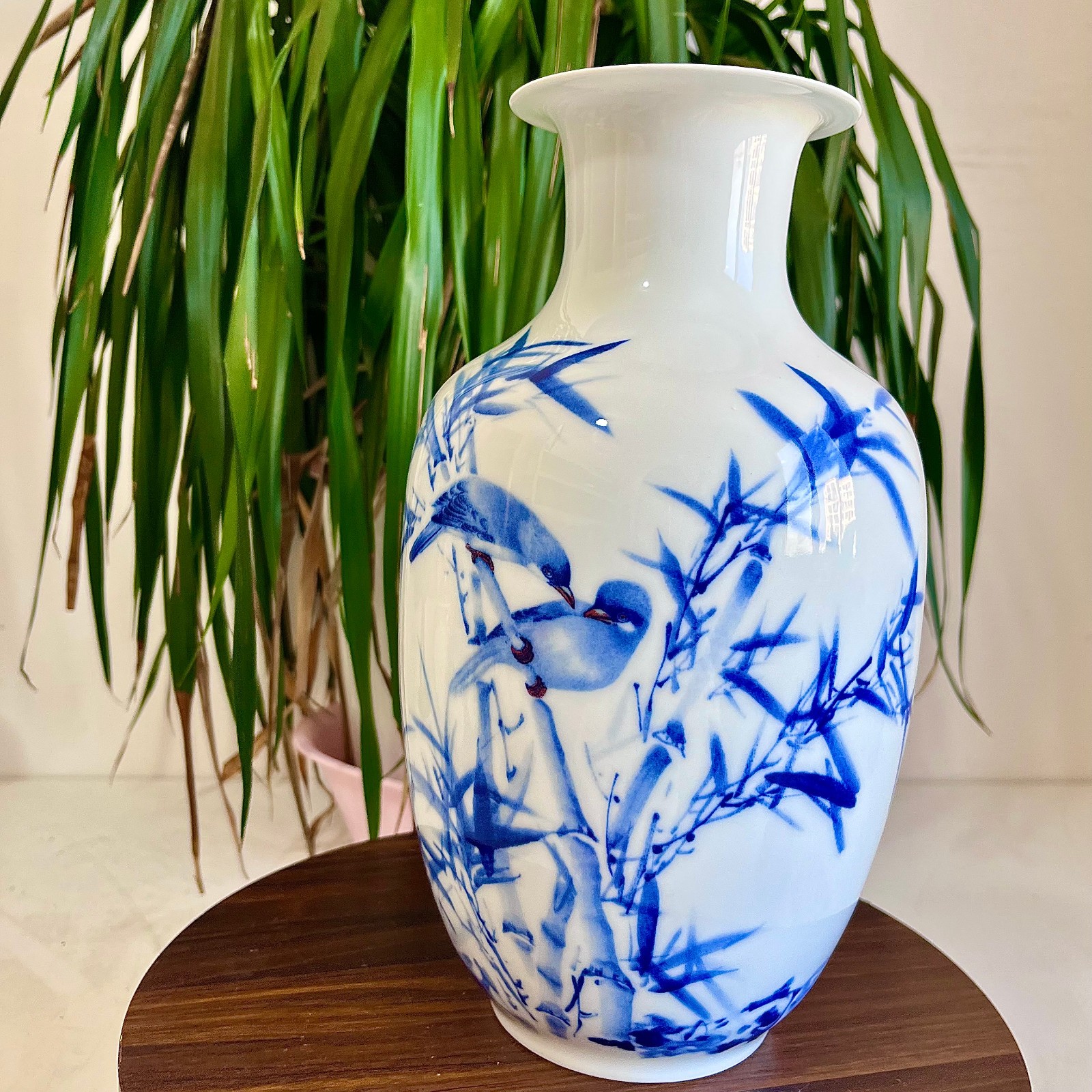 1.76LB Classic landscape painting poetic ceramic vase from Jingdezhen, China