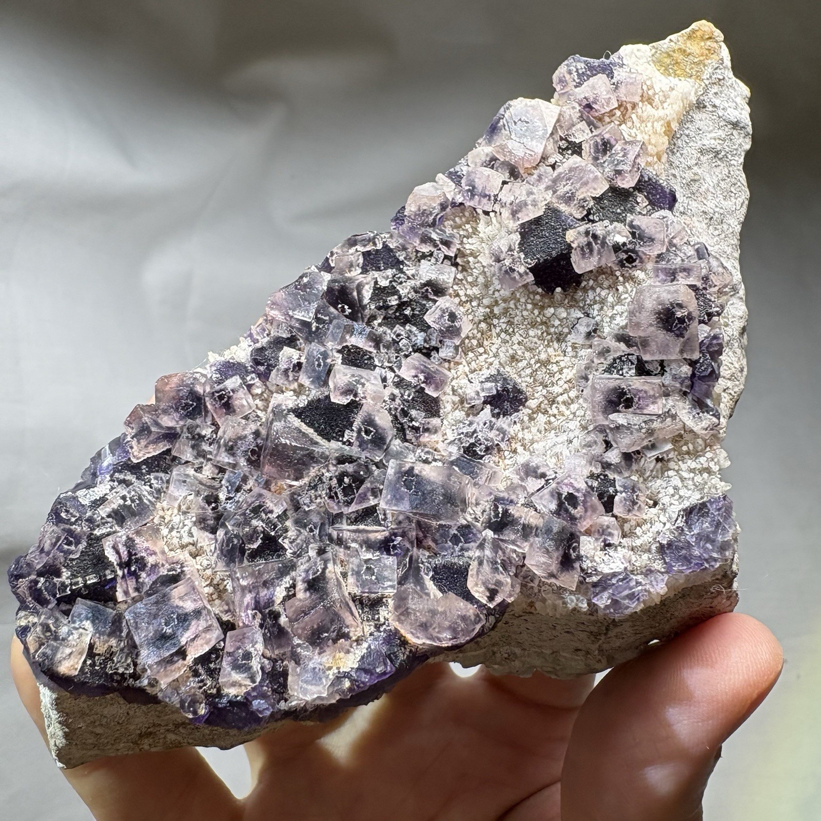 Large Phantom Fluorite on Quartz Cluster Natural Raw Crystal Rare Specimen Heal