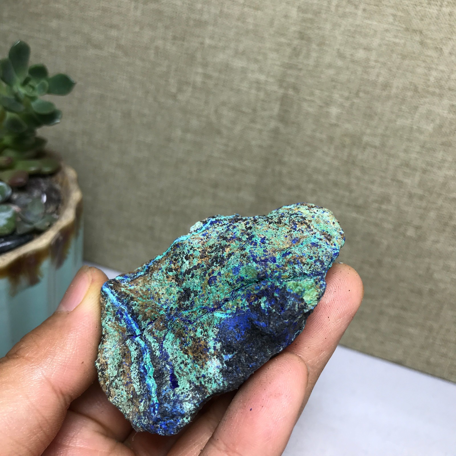 69g Natural Azurite Malachite gemstone Rough original Crystal Specimen A5183