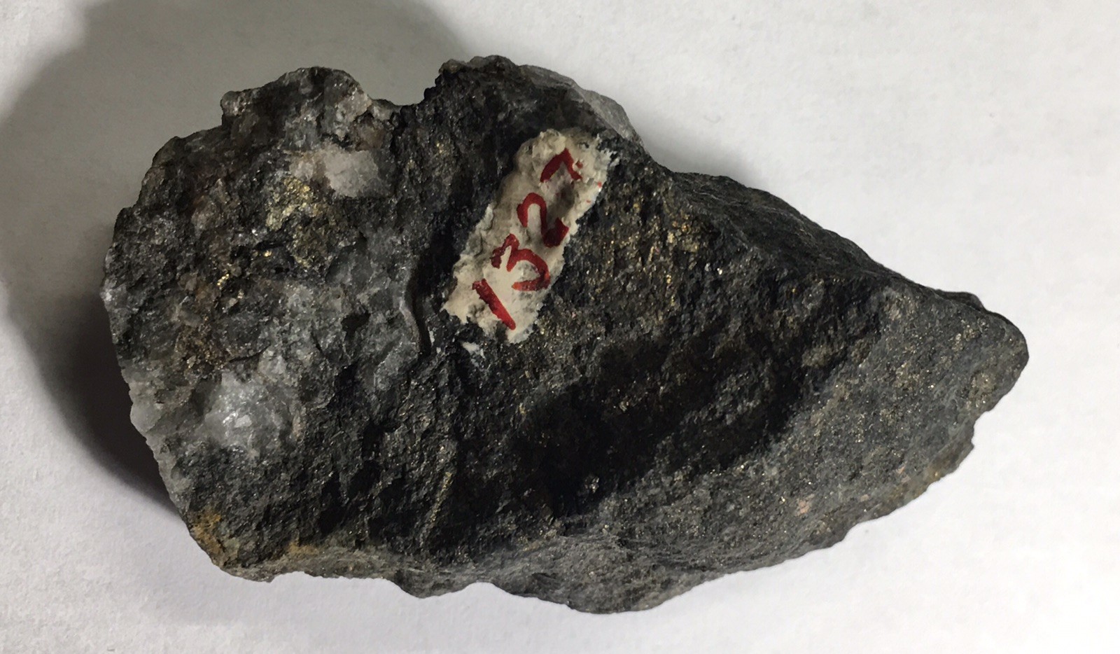 Chalcopyrite, Guanajuato, Mexico. Former Michigan College Of Mines Specimen.