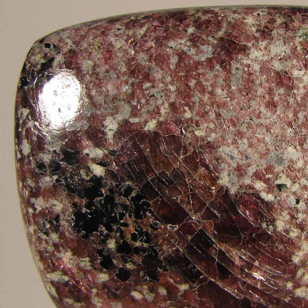 1.8″ Red RHODOLITE GARNET Crystal Polished Palm Stone – India