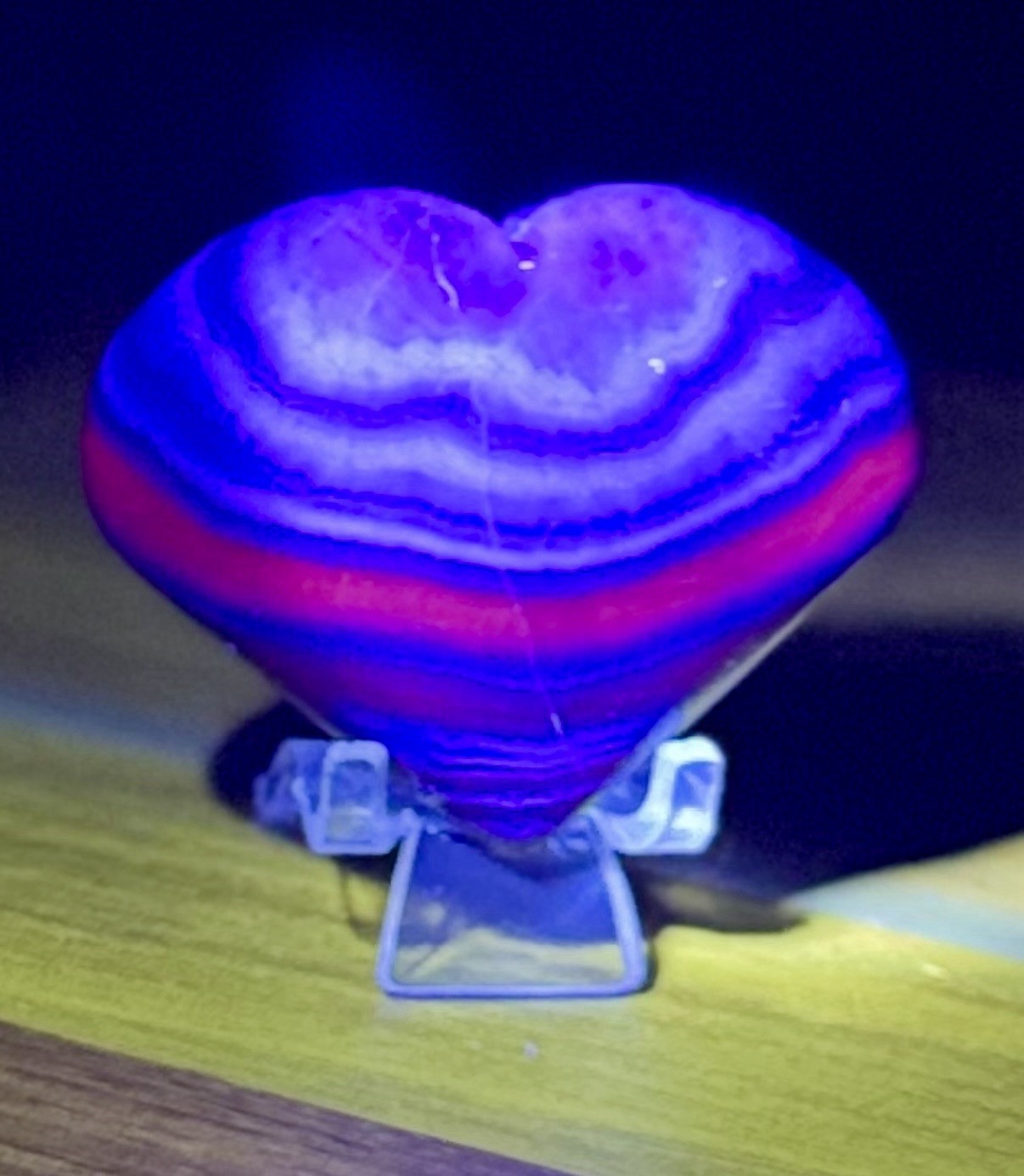 Black Rose Fluorite Heart 115g