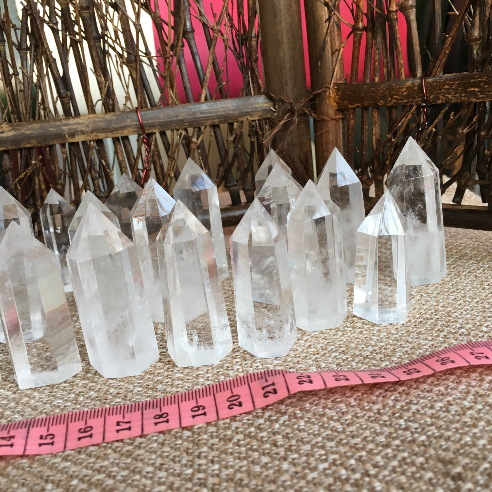 20pcs natural clear quartz obelisk crystal wand point healing 40-60mm