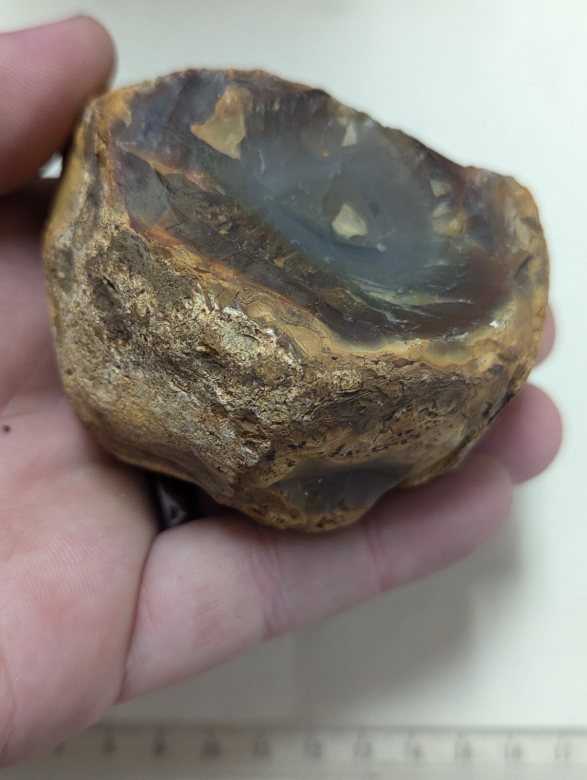 Big Great Pattern Natural Carnelian Agate Geode Orange Red