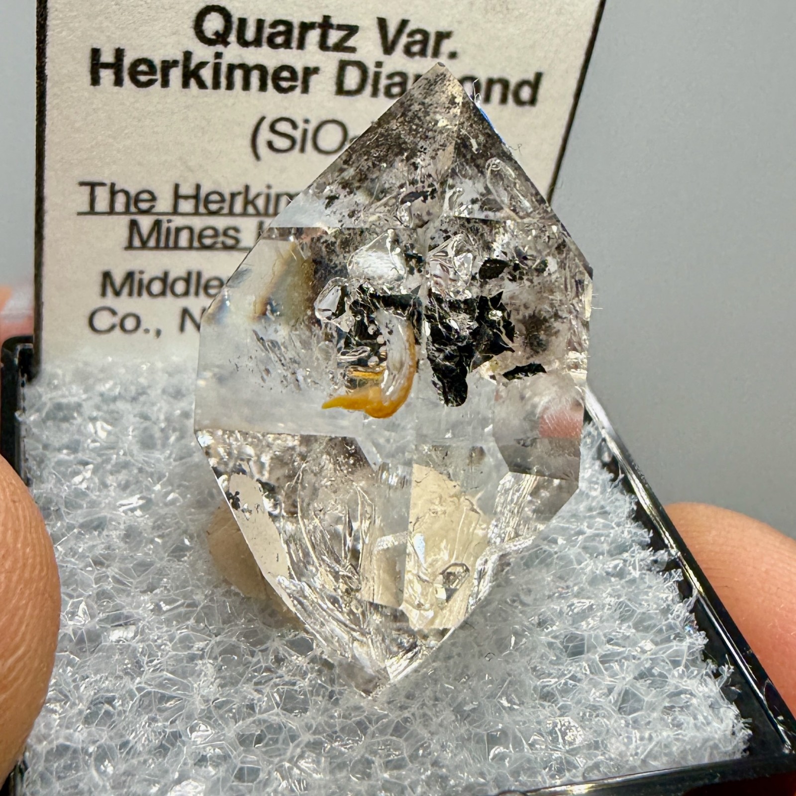 8.63 g Enhydro Herkimer Diamond Gem w/ Moving Gas Bubble, A-Grade Clarity