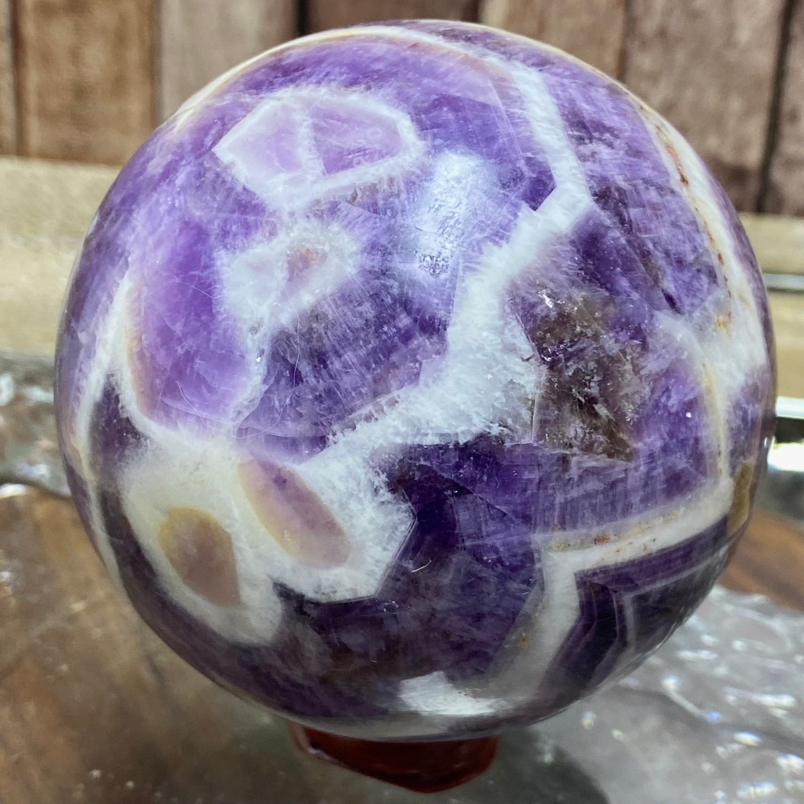 Natural Amethyst Crystal Ball Sphere Stone Reiki Chakra Meditation Decor 801 g