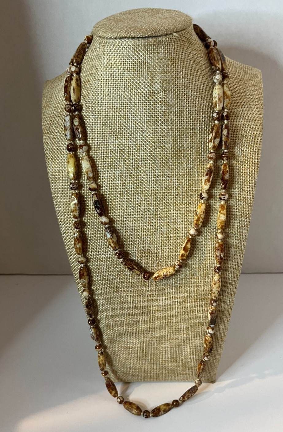 Multicolor Brown&Yellow Color Beaded Hook On Necklace