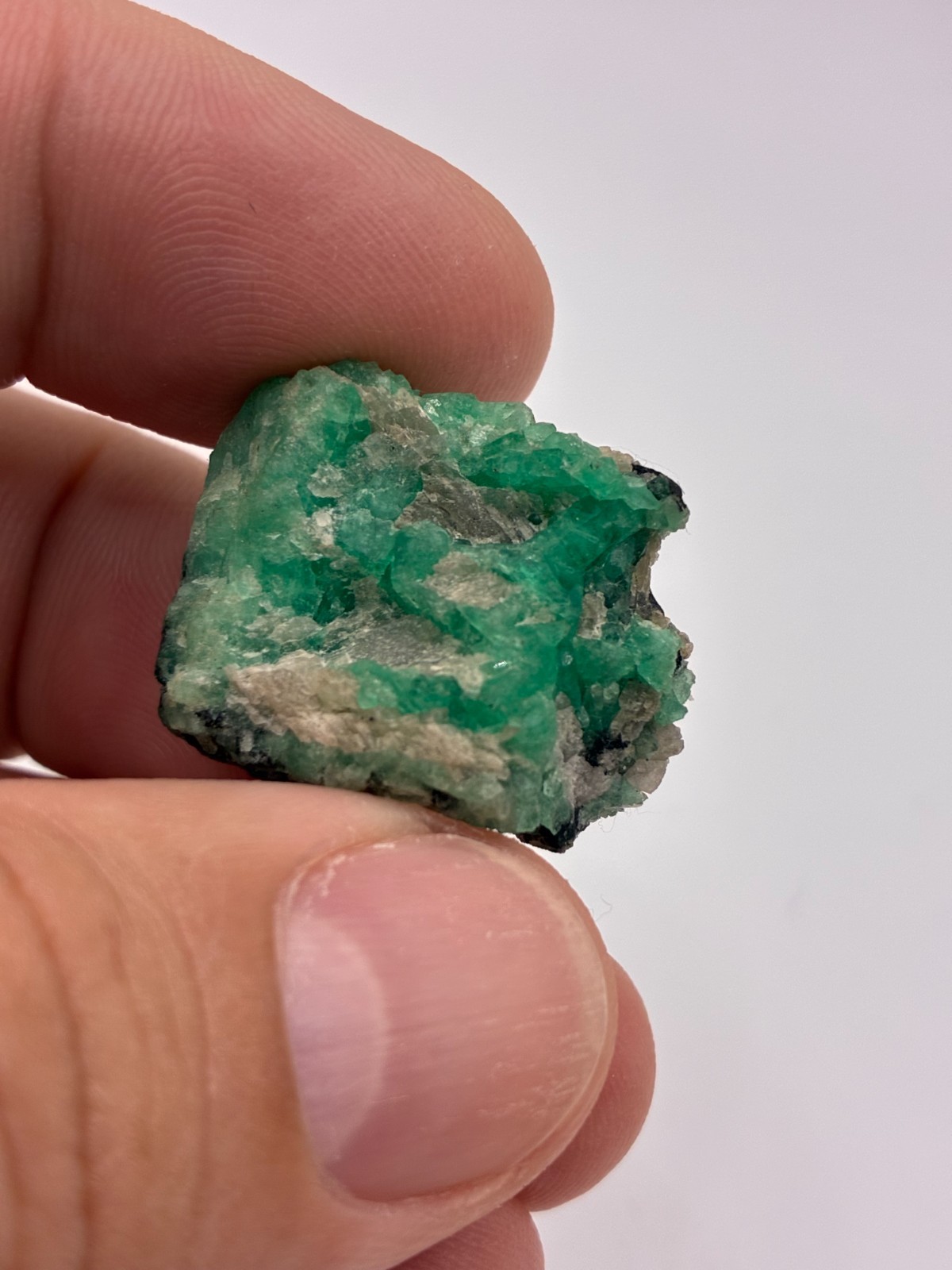 Rough Crystal Colombian Emerald Raw Matrix Collector Piece, Natural Not treament