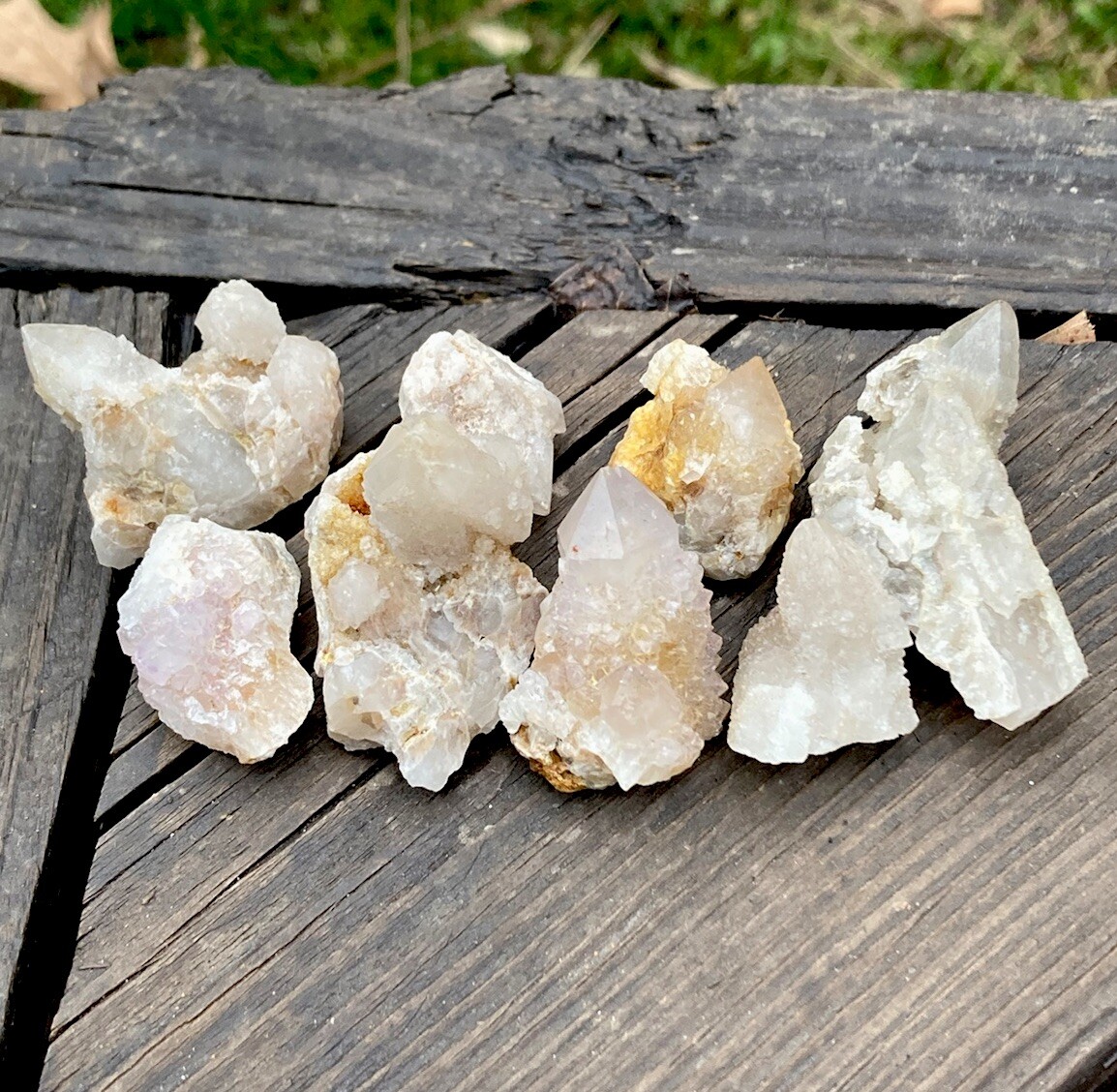 White GOLDEN HEALER SPIRIT QUARTZ Fairy Cluster Bulk Lot – Boekenhouthoek, RSA