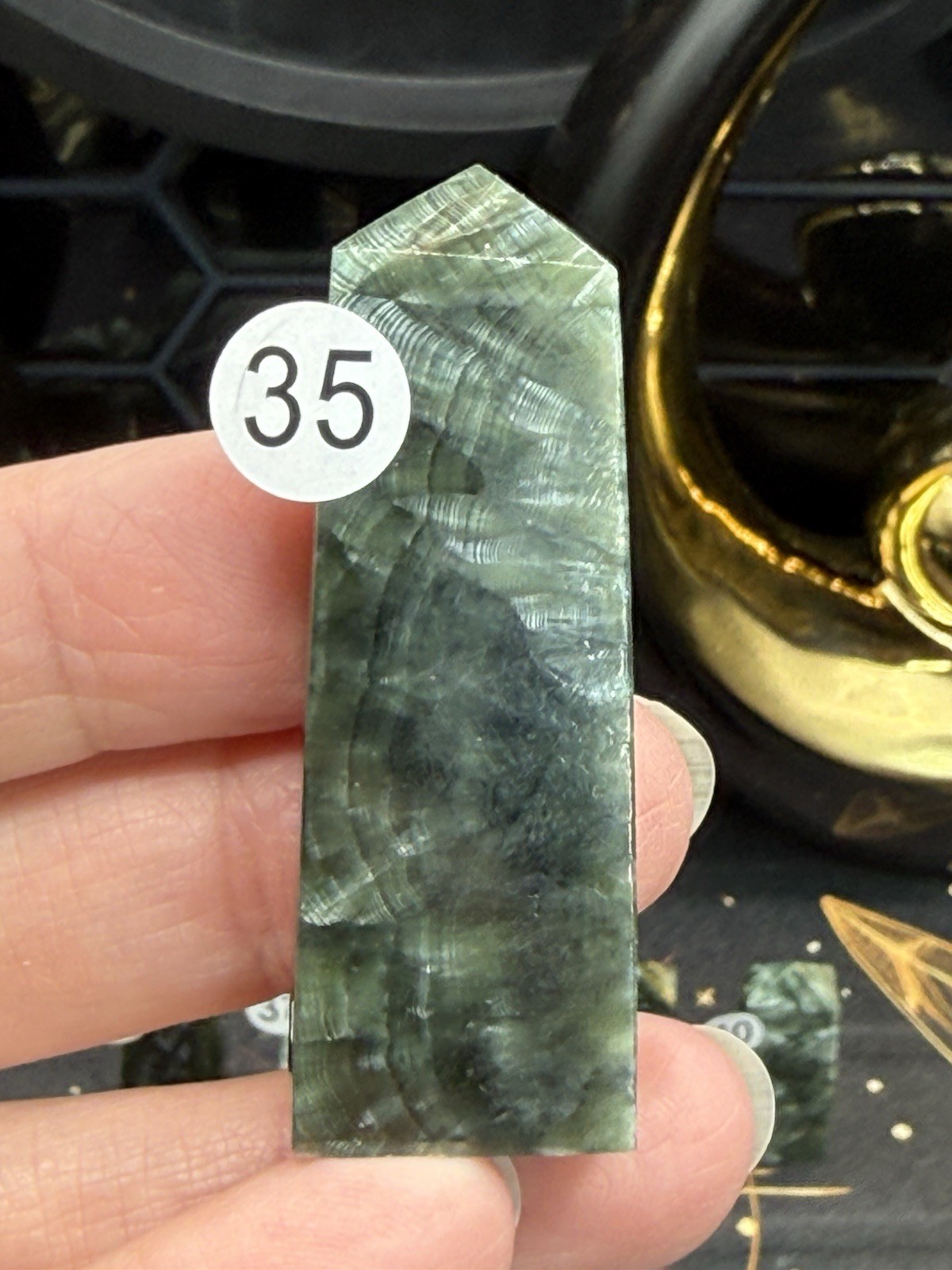 Natural Seraphinte Mini 4-sided points great patterns on these Free shipping