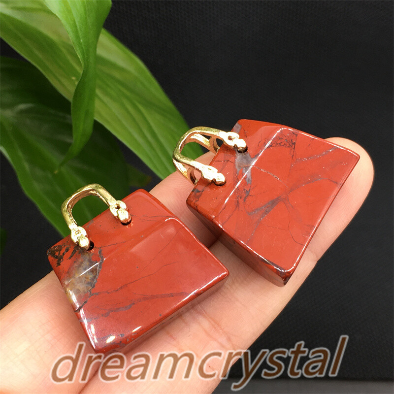 5pcs Mix Natural Quartz Crystal Fashion Bags Carved Skull Reiki Gem Gift