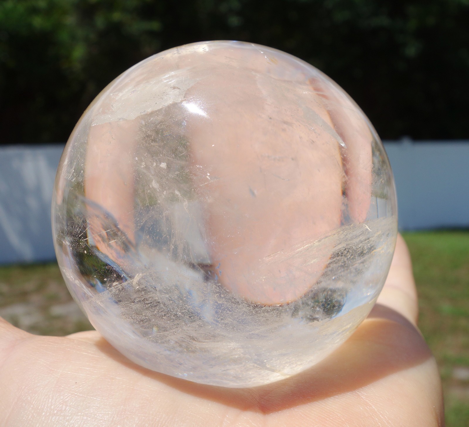 Gorgeous CLEAR QUARTZ Crystal Sphere Ball from Brazil For Sale Over 1 Pound S126