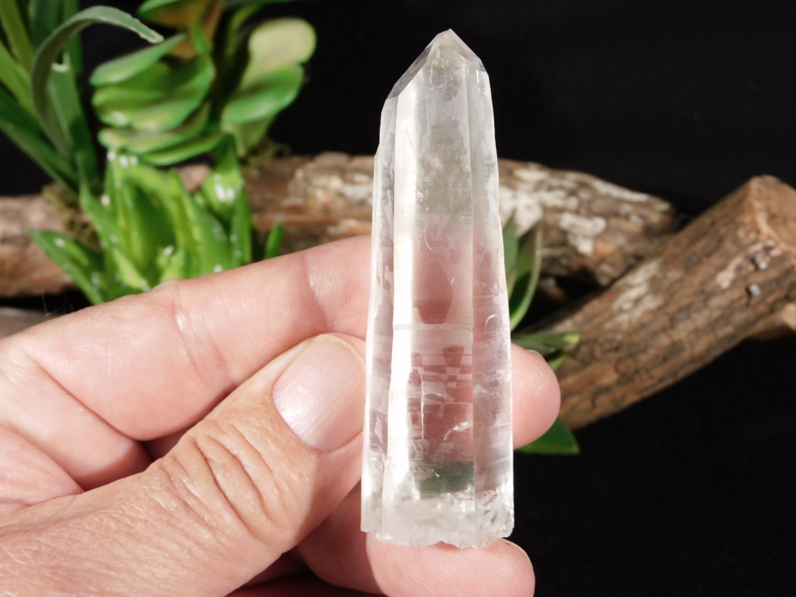 Long! Translucent! QUARTZ Crystal TWIN 100% Natural Brazil 46.1gr