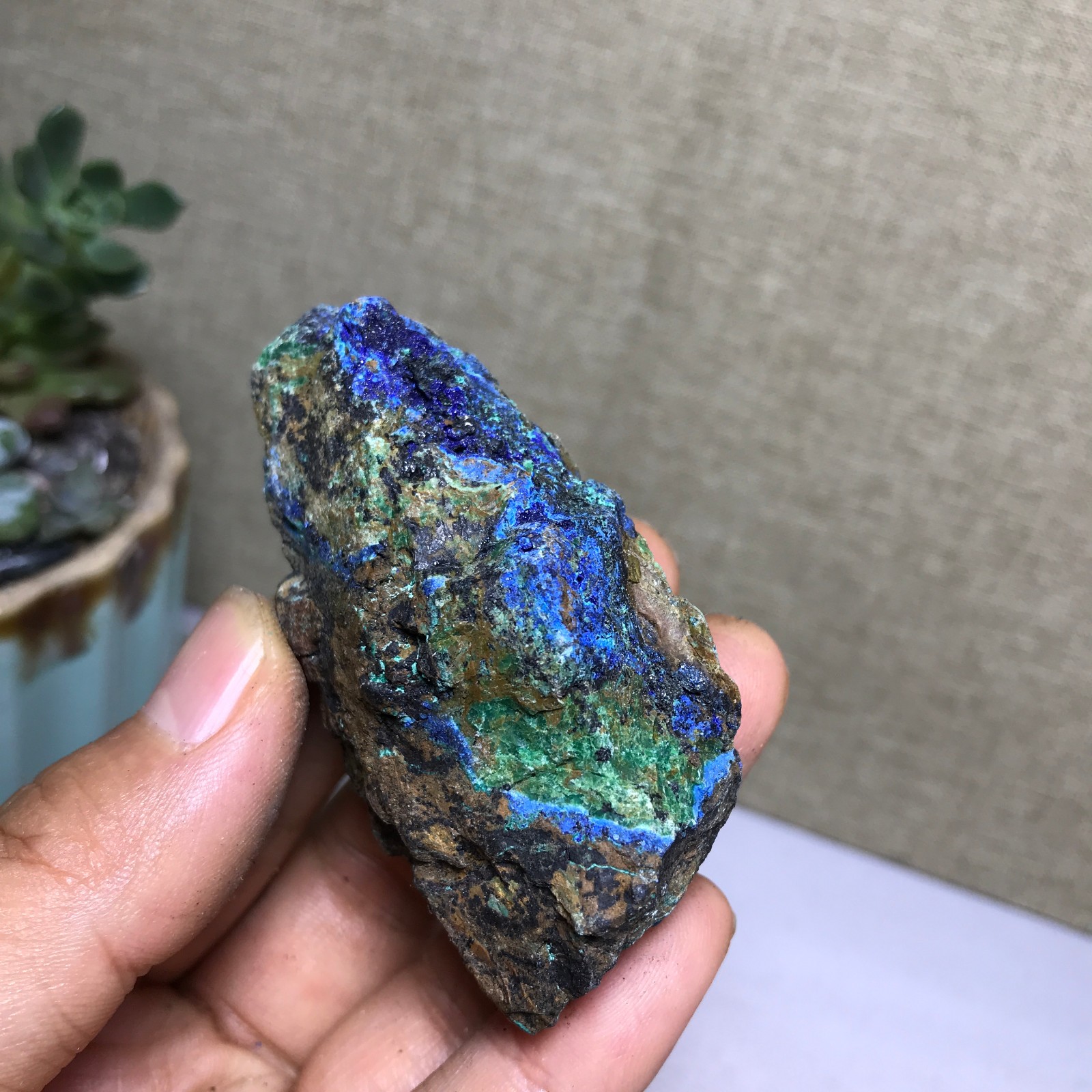 58g Natural Azurite Malachite gemstone Rough original Crystal Specimen A5194