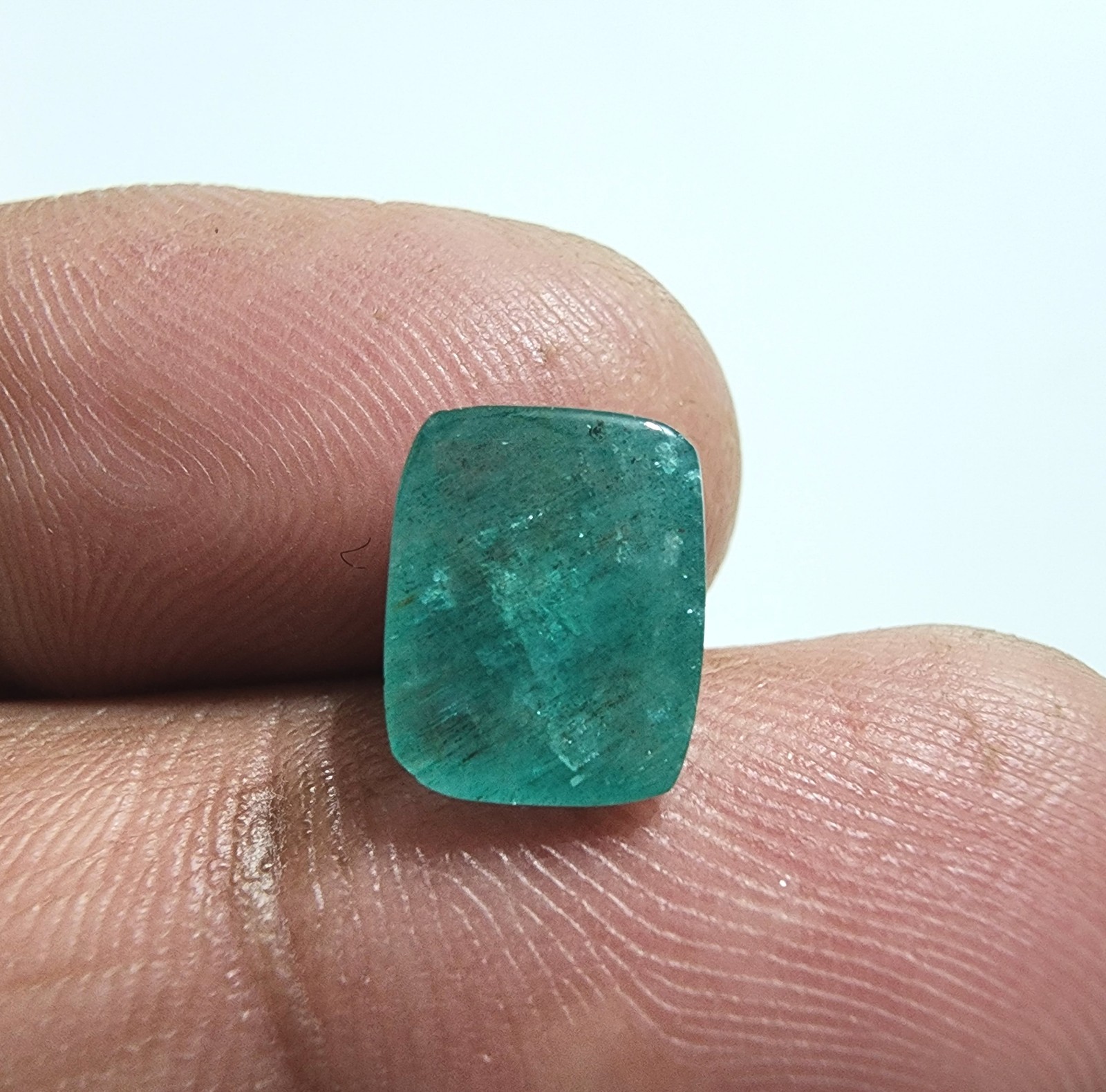 Wonderful Zambian Green Emerald 2 Crt Faceted Emerald Cut Shape Loose Gemstone