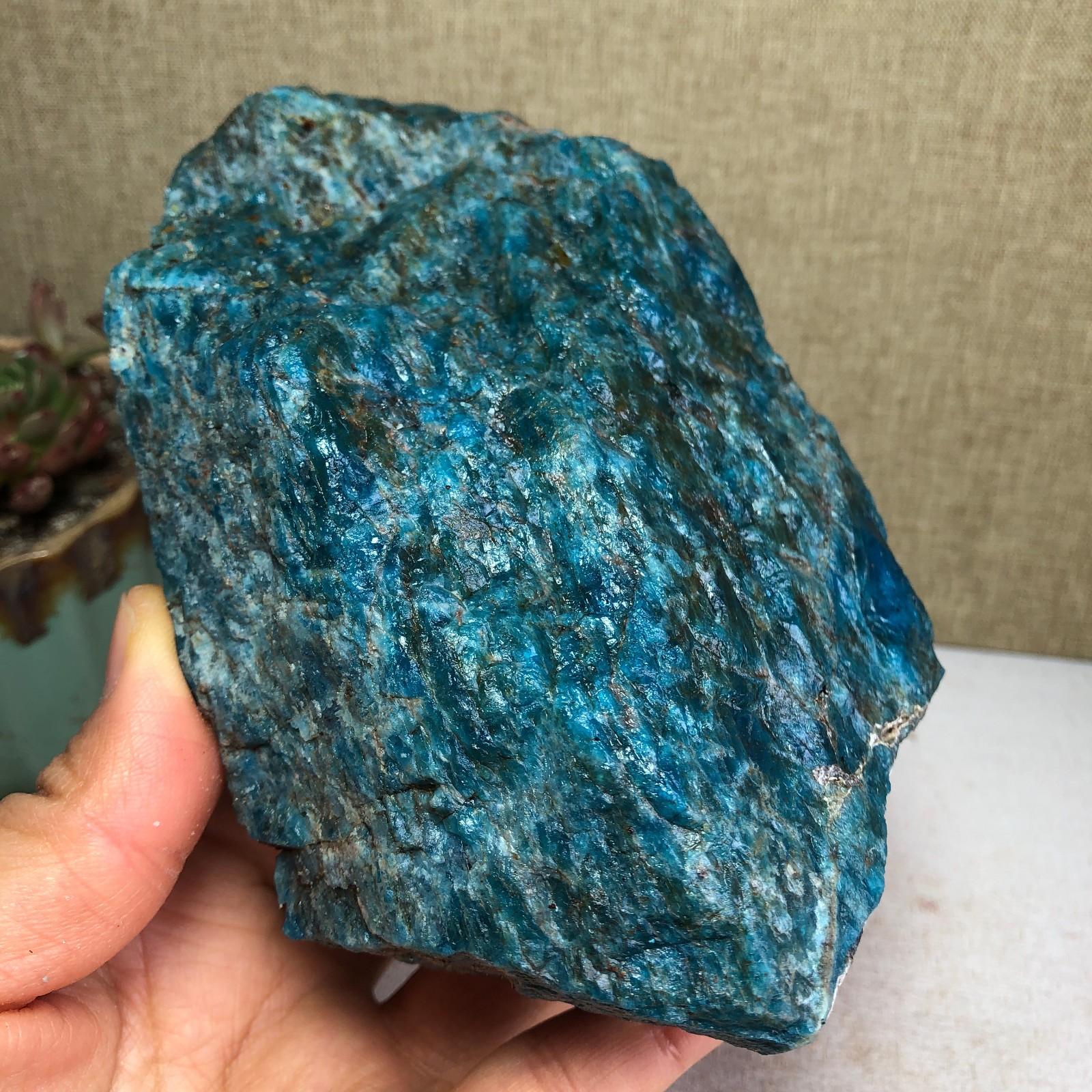 128mm Natural apatite Crystal semi-precious rough original Specimen 965g A3523
