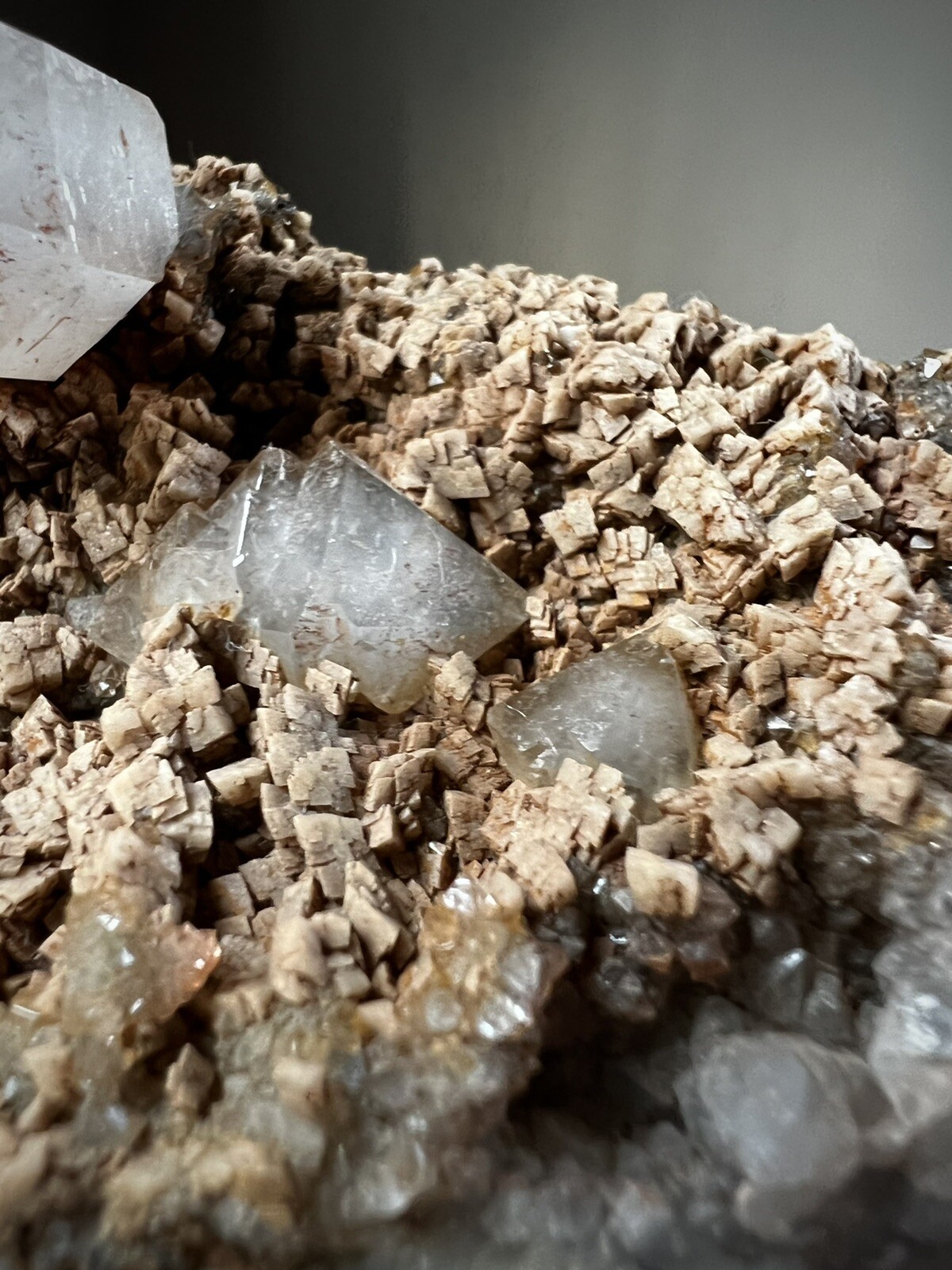 Rare Dolomite Quartz Crystal Scepter Quartz Dolomite On Quartz Specimen