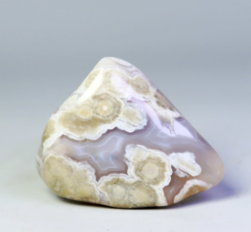 Natural Ocean Jasper Agate Quartz Crystal Round Pendant Reiki Stone Mineral