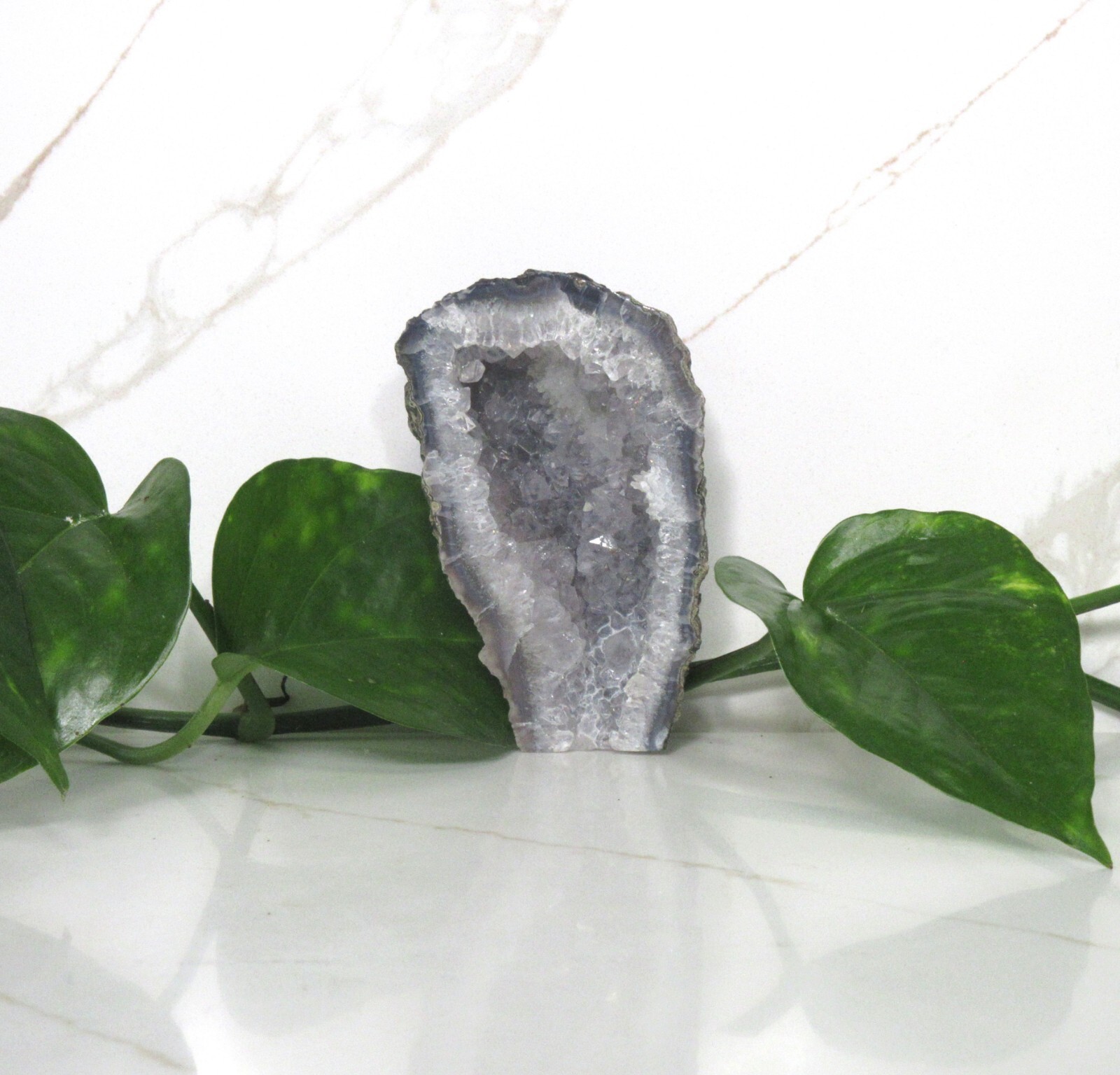 Blue Amethyst Crystal Geode Halves Set Blue Druzy Crystal Rare Gemstone Gift Set