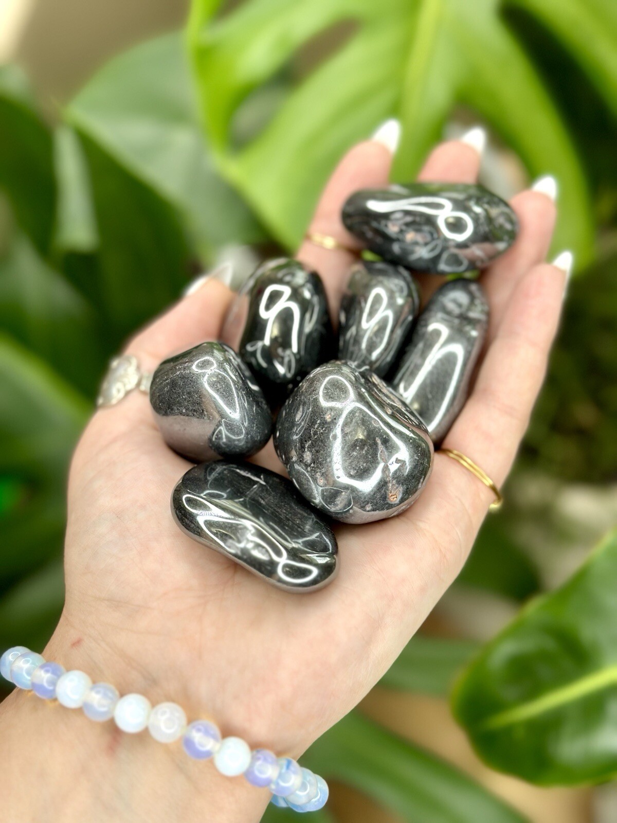 Hematite Tumbled Crystal Stones, 1 inch to 2 inch, Grade AAA