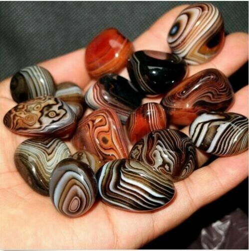 500g Madagascar Banded Agate Alarge Tumbled Beautiful Patterns Randomly Send