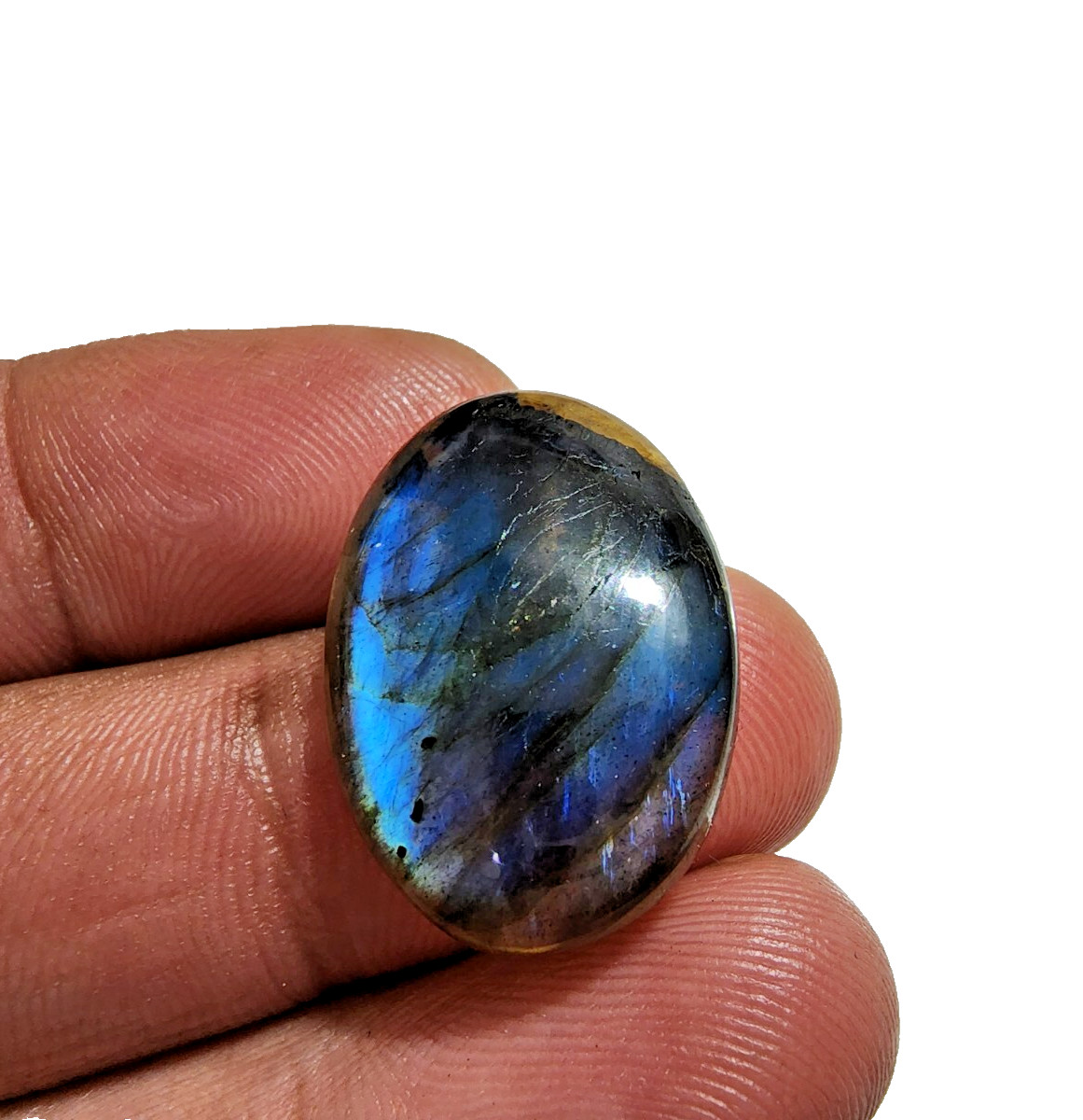 27 Crt Outstanding Labradorite Cabochon Gemstone Oval Shape Jewelry For Making