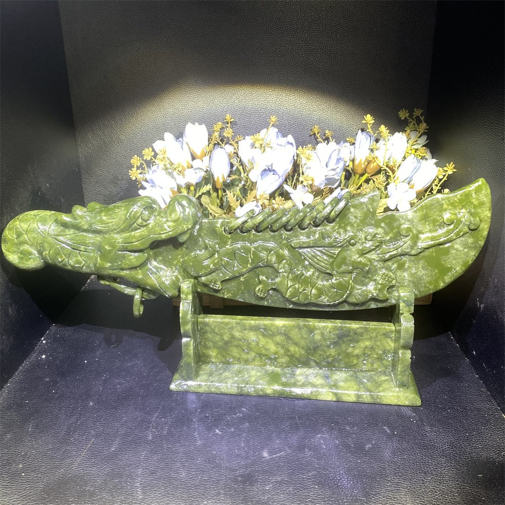 4LB 14.9″A+ Natural Xiuyan Jade Broadsword Crystal Heal Carving Quartz Decor