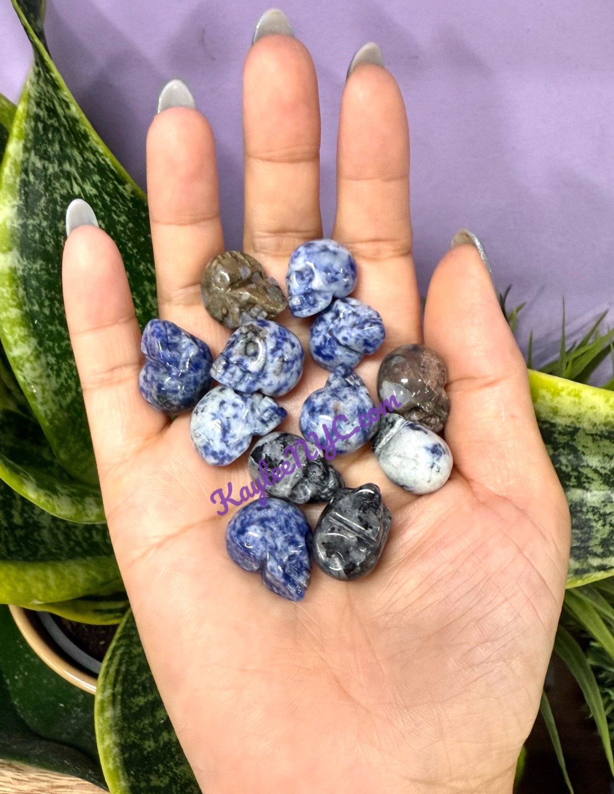 Wholesale lot 12 Pcs 22mm Natural Crystal Mini Skulls Healing Energy