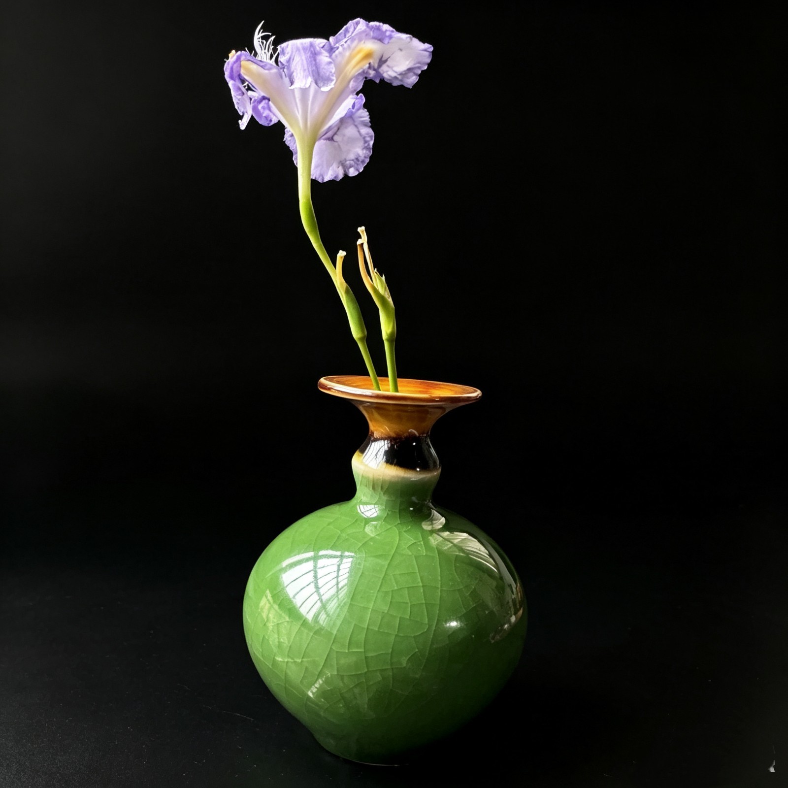 Handmade Ceramic Vase 2.9″ Art Pottery Sculpture Unique Home Decor Centerpiece