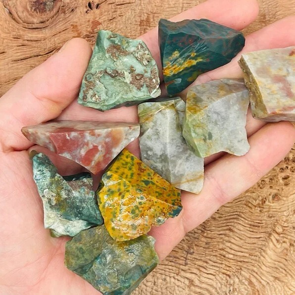 Raw Rough Ocean Jasper Stone Chunk Healing Crystal Mineral Rock Specimen 1PC