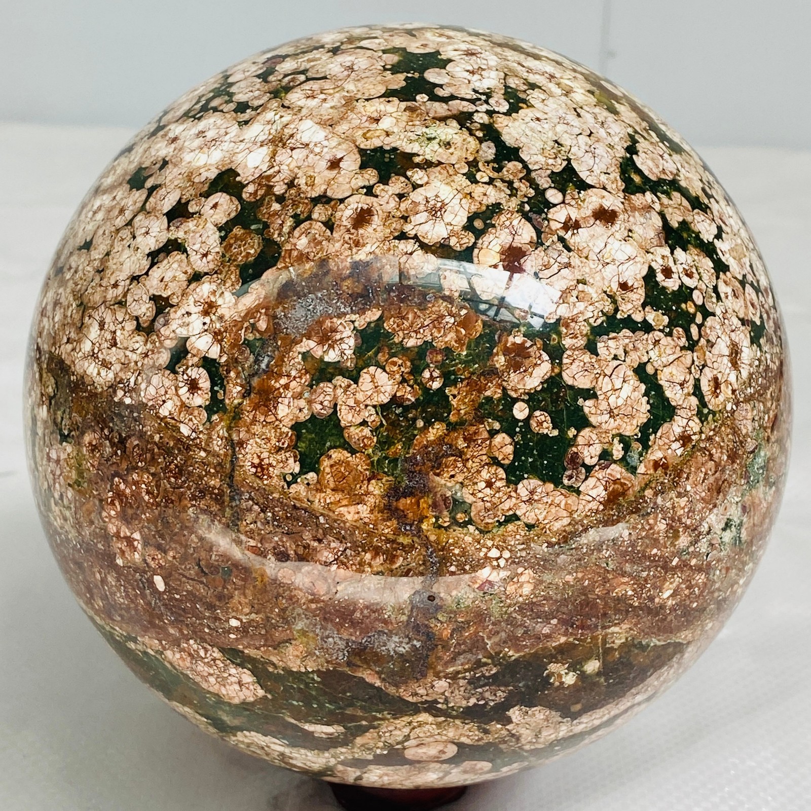 Natural Polished Pink cherry blossom agate BALL Madagascar 3960G (8.73LB)