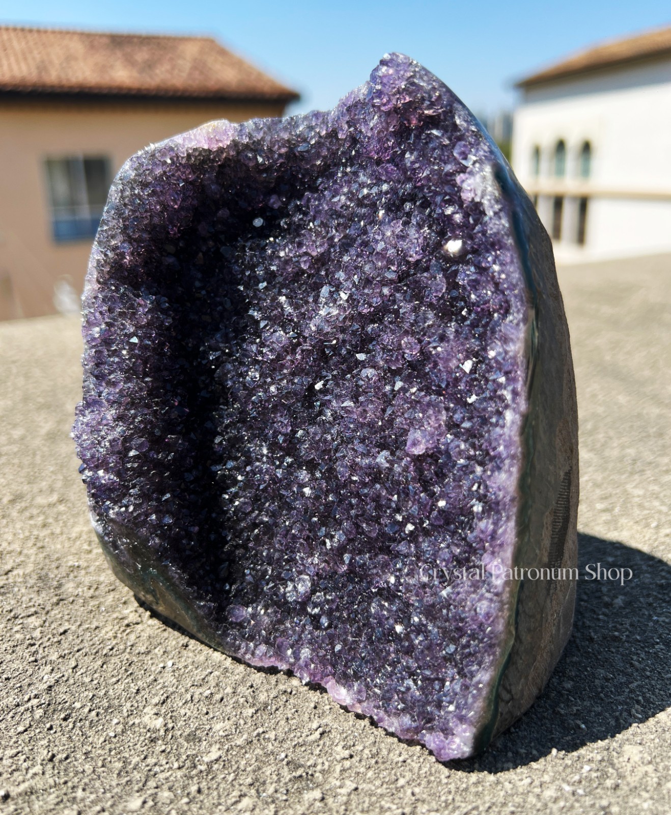 1.5kgNatural Large Amethyst Crystal Cluster, Raw Amethyst Geode, Purple Amethyst