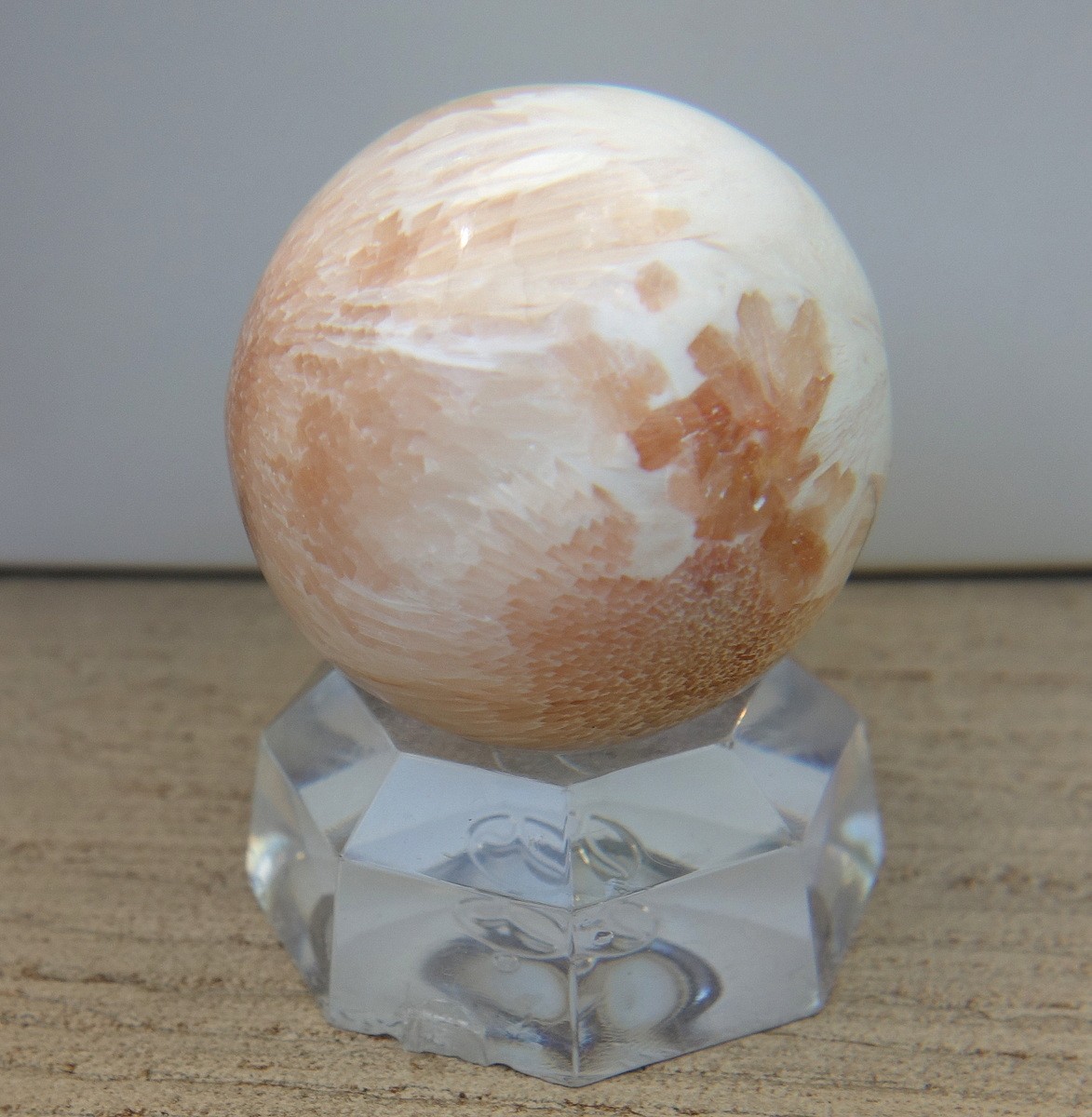 Pink Scolecite Sphere Crystal Ball Peace Harmony Sensitivity