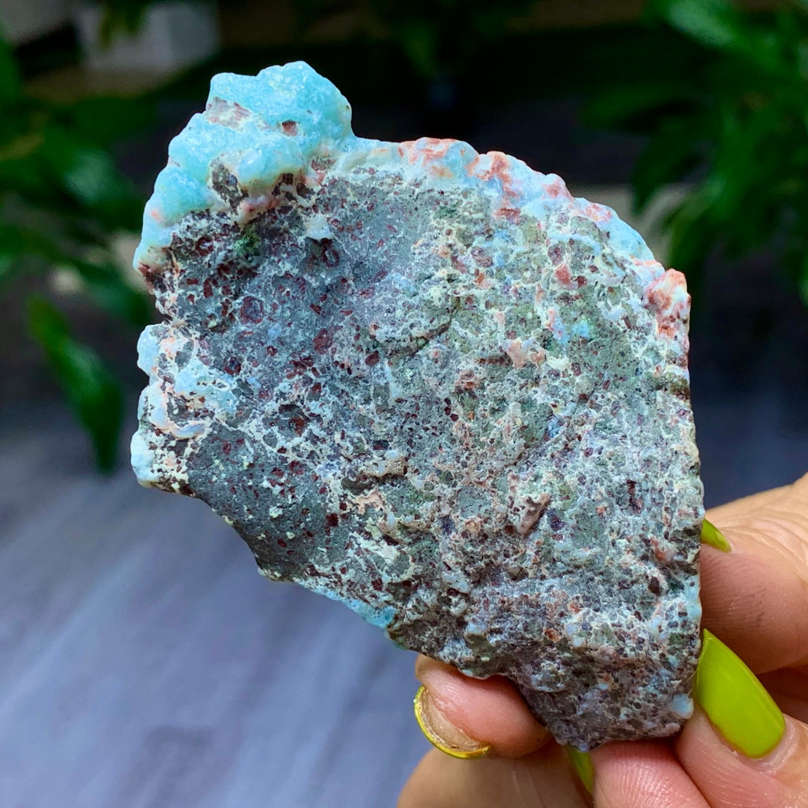 62G Natural larimar/hemimorphite Gorgeous rough raw Crystal Mineral Specimen